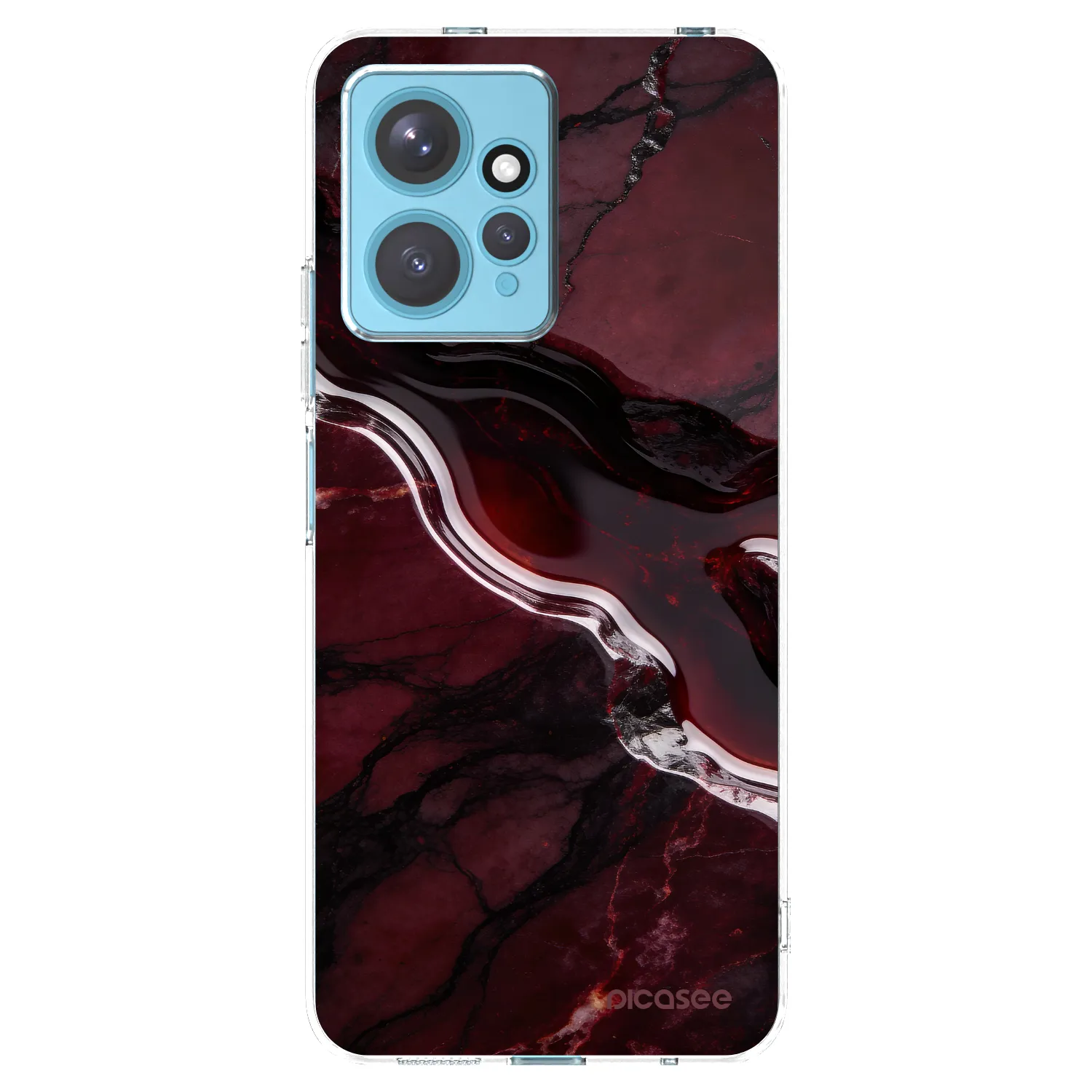 Picasee silikonowe przeźroczyste etui na Xiaomi Redmi Note 12 4G - Cherry stone