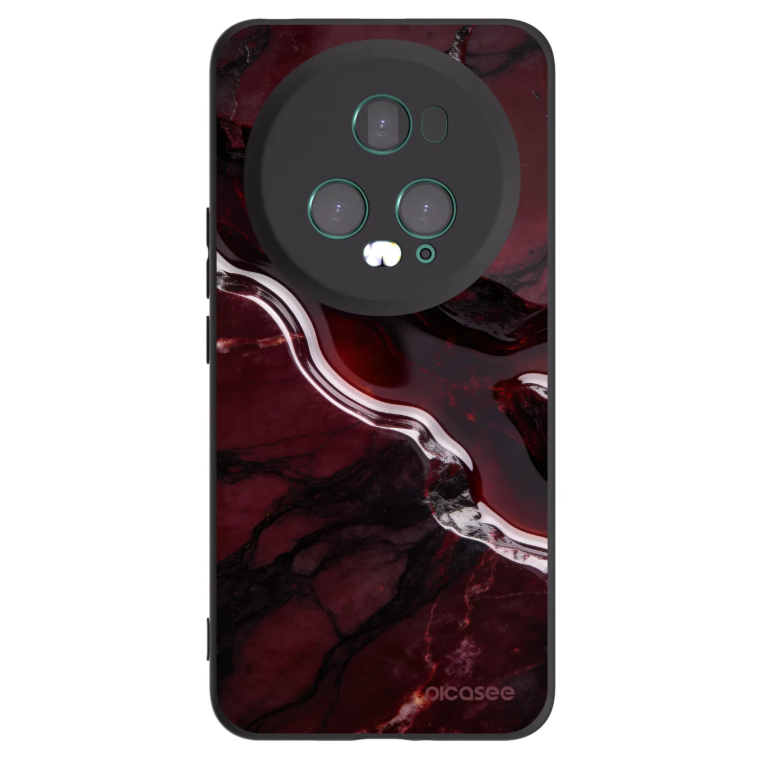 Picasee silikonowe czarne etui na Honor Magic5 Pro - Cherry stone