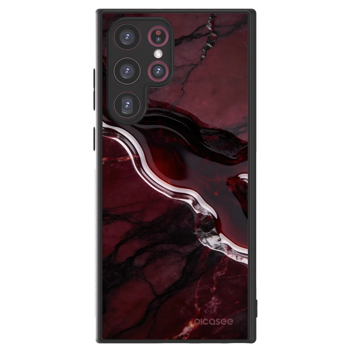 Picasee ULTIMATE CASE PowerShare pro Samsung Galaxy S22 Ultra 5G - Cherry stone