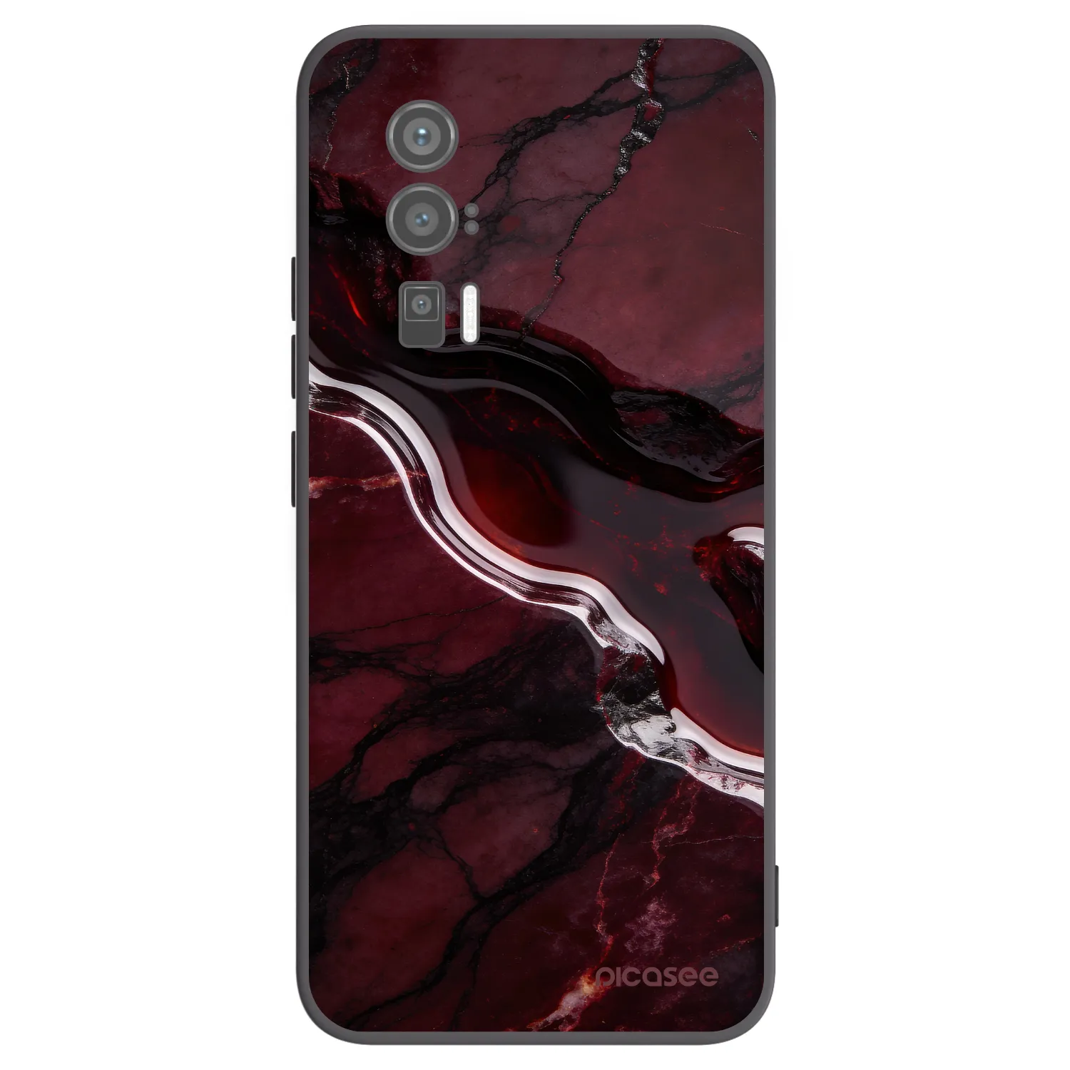 Picasee silikonowe czarne etui na Xiaomi Poco F5 Pro 5G - Cherry stone