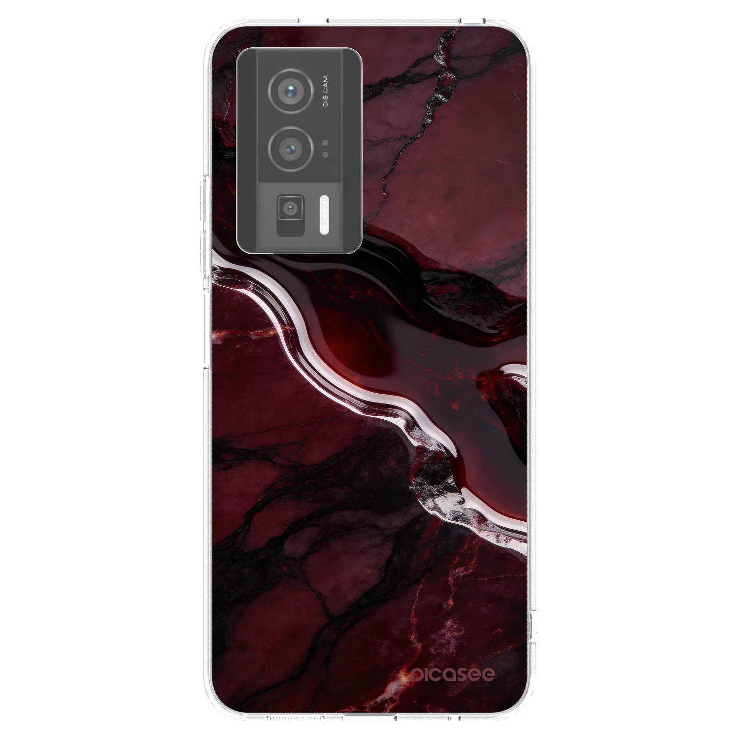 Picasee silikonowe przeźroczyste etui na Xiaomi Poco F5 Pro 5G - Cherry stone