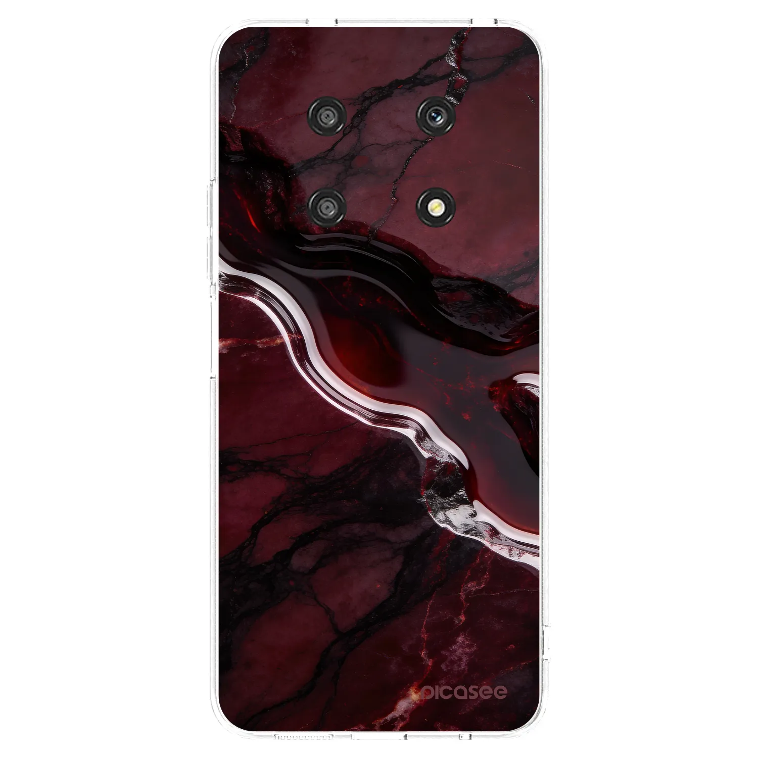 Picasee silikonowe przeźroczyste etui na Honor Magic4 Lite 5G - Cherry stone