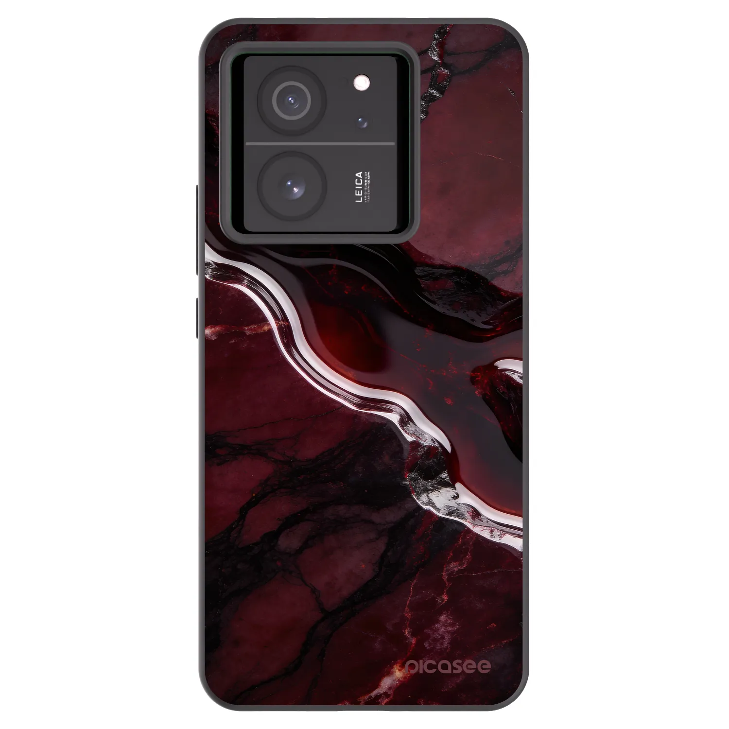 Picasee silikonowe czarne etui na Xiaomi 13T Pro - Cherry stone