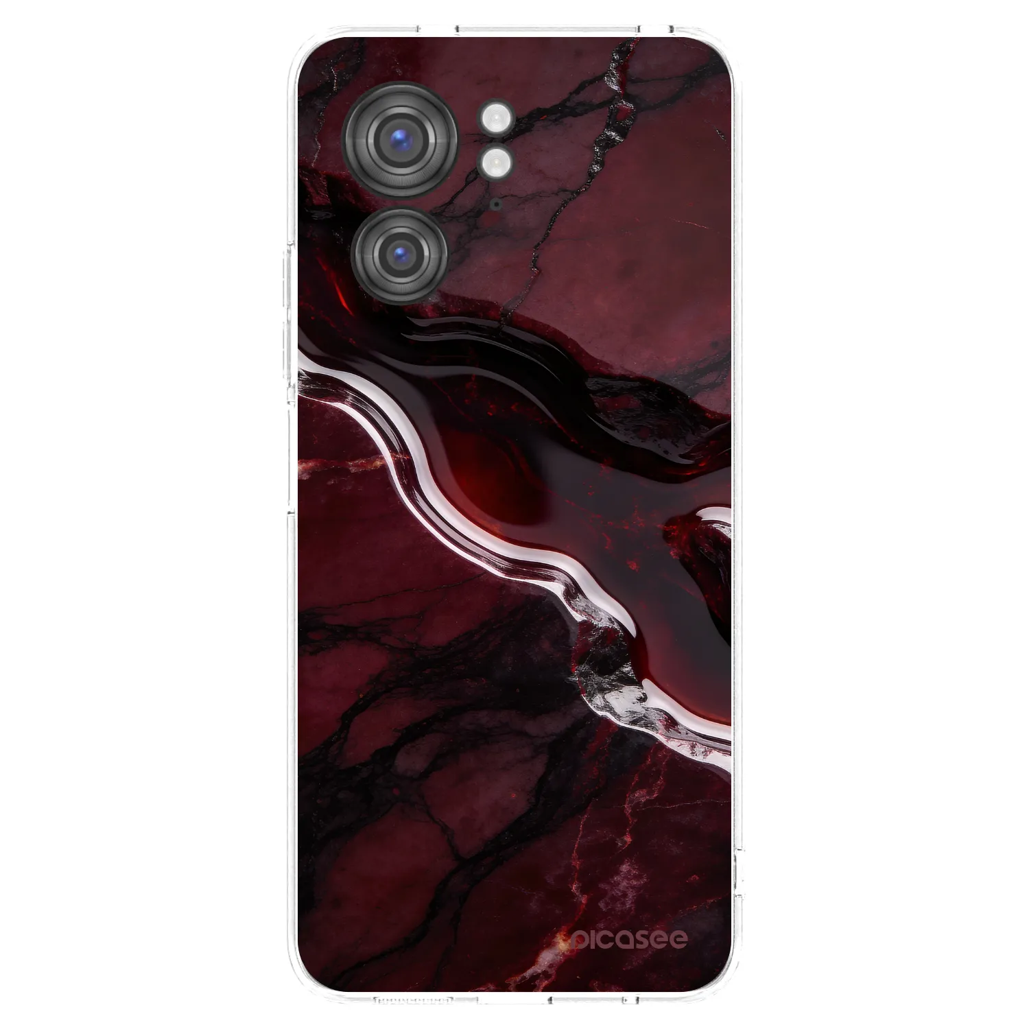 Picasee silikonowe przeźroczyste etui na Motorola Edge 40 - Cherry stone