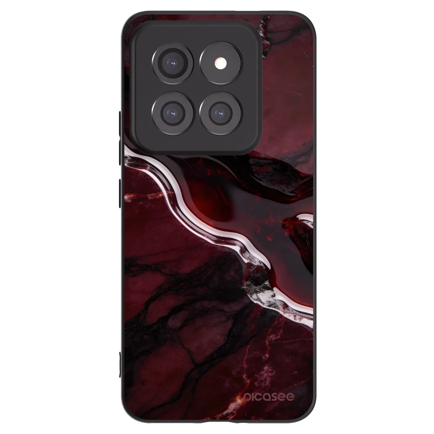 Picasee silikonowe czarne etui na Xiaomi 14 Pro - Cherry stone