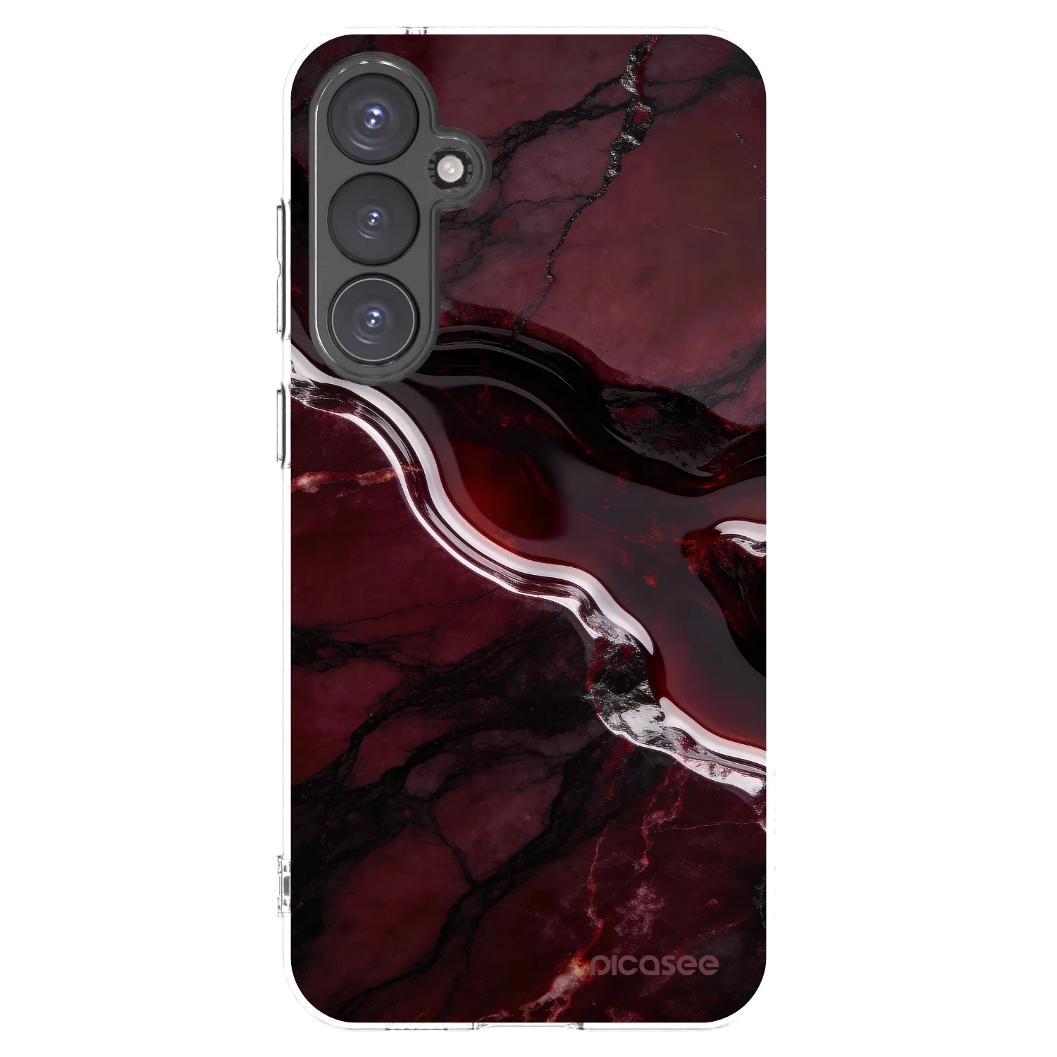 Picasee silikonowe przeźroczyste etui na Samsung Galaxy S23 FE S711B - Cherry stone