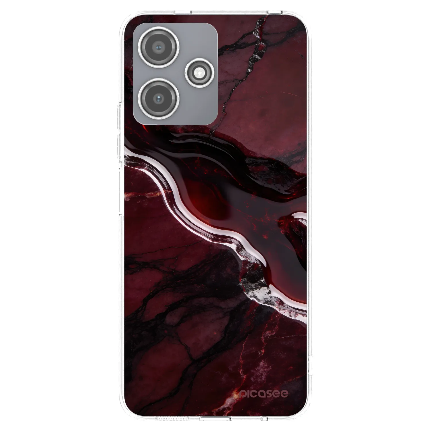Picasee silikonowe przeźroczyste etui na Xiaomi Redmi 12 5G - Cherry stone