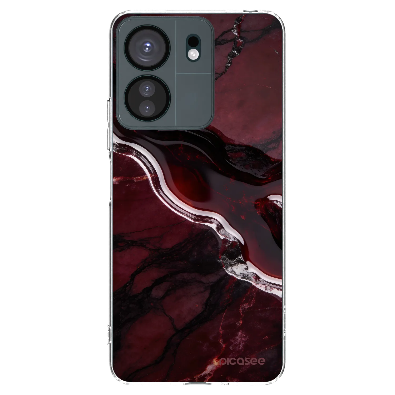 Picasee silikonowe przeźroczyste etui na Xiaomi Redmi 13C 4G - Cherry stone