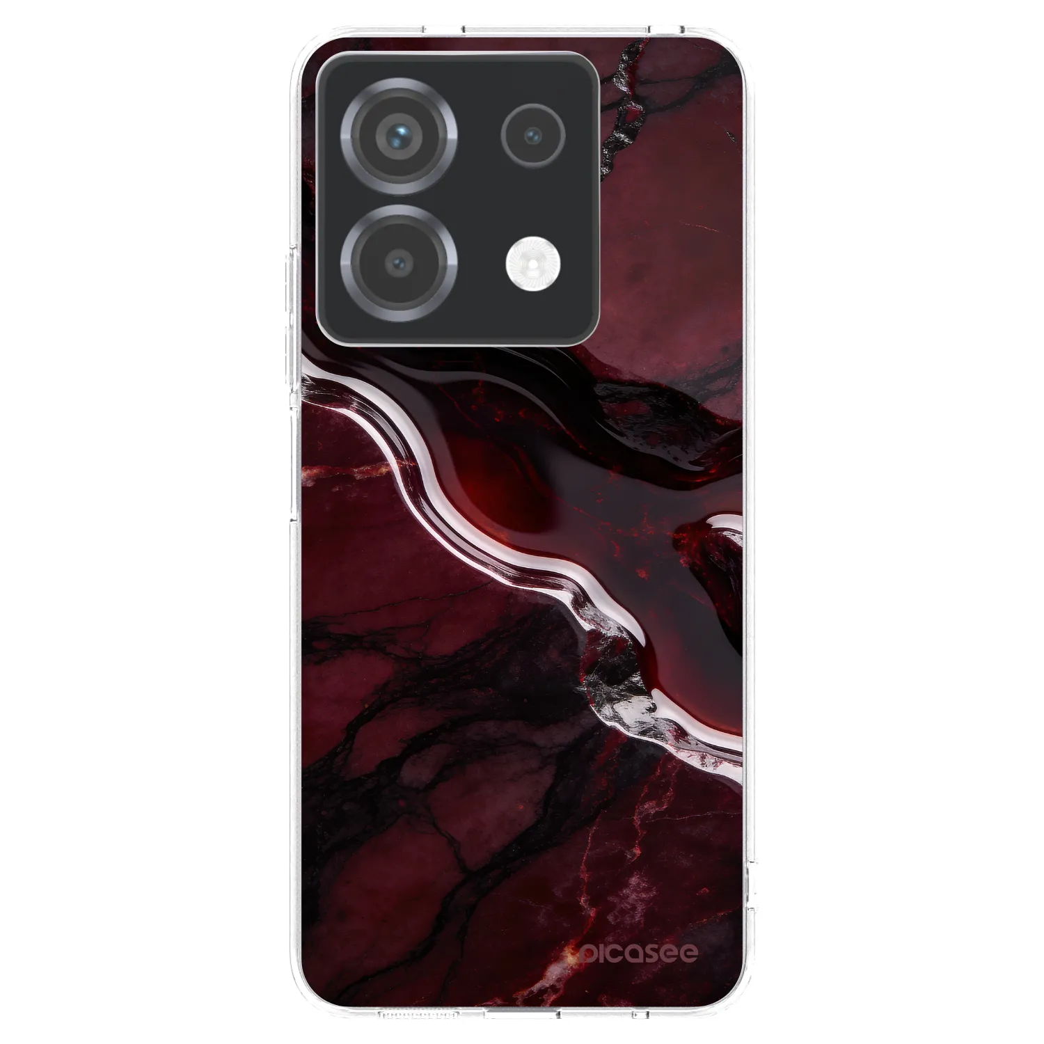 Picasee silikonowe przeźroczyste etui na Xiaomi Poco X6 - Cherry stone