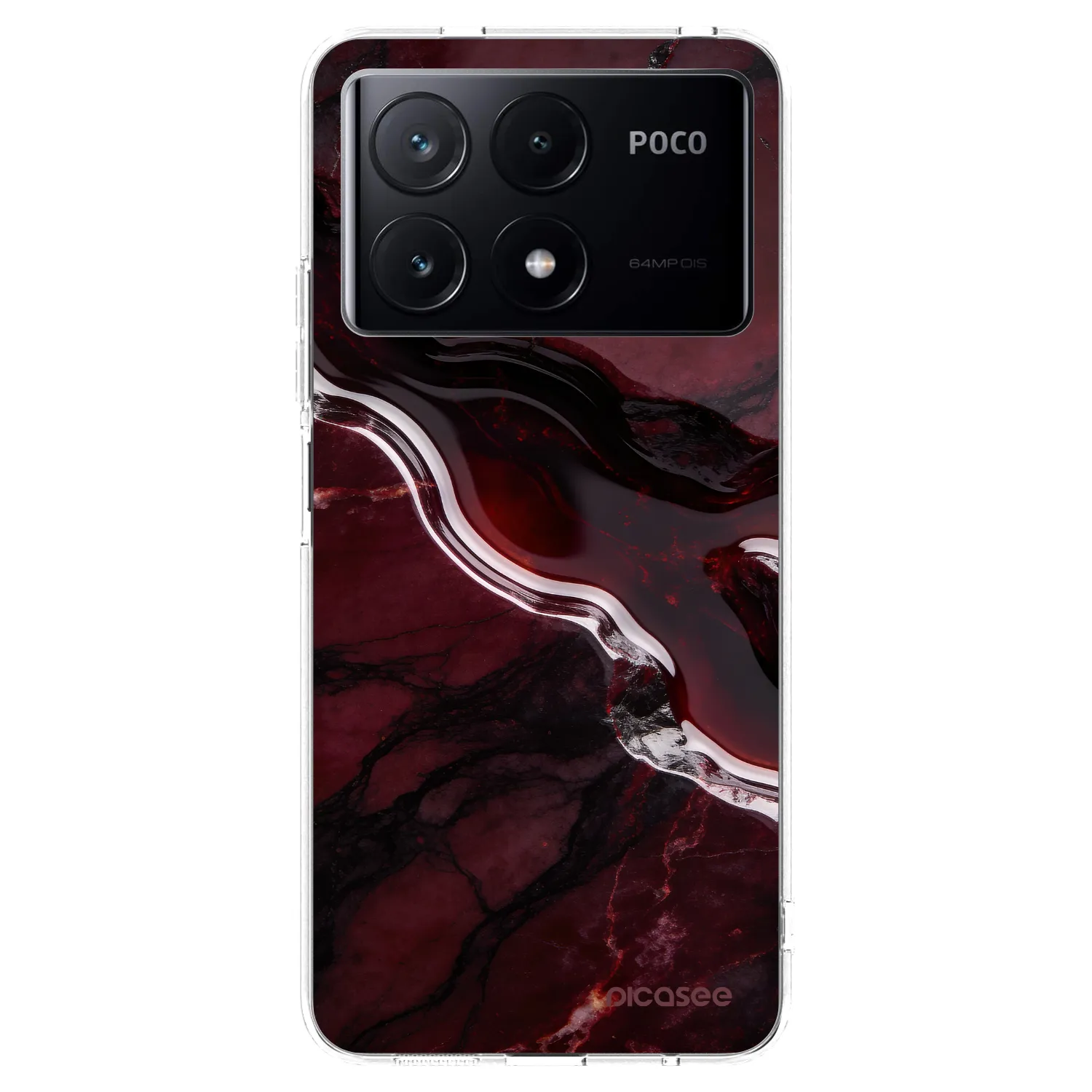 Picasee silikonowe przeźroczyste etui na Xiaomi Poco X6 Pro - Cherry stone
