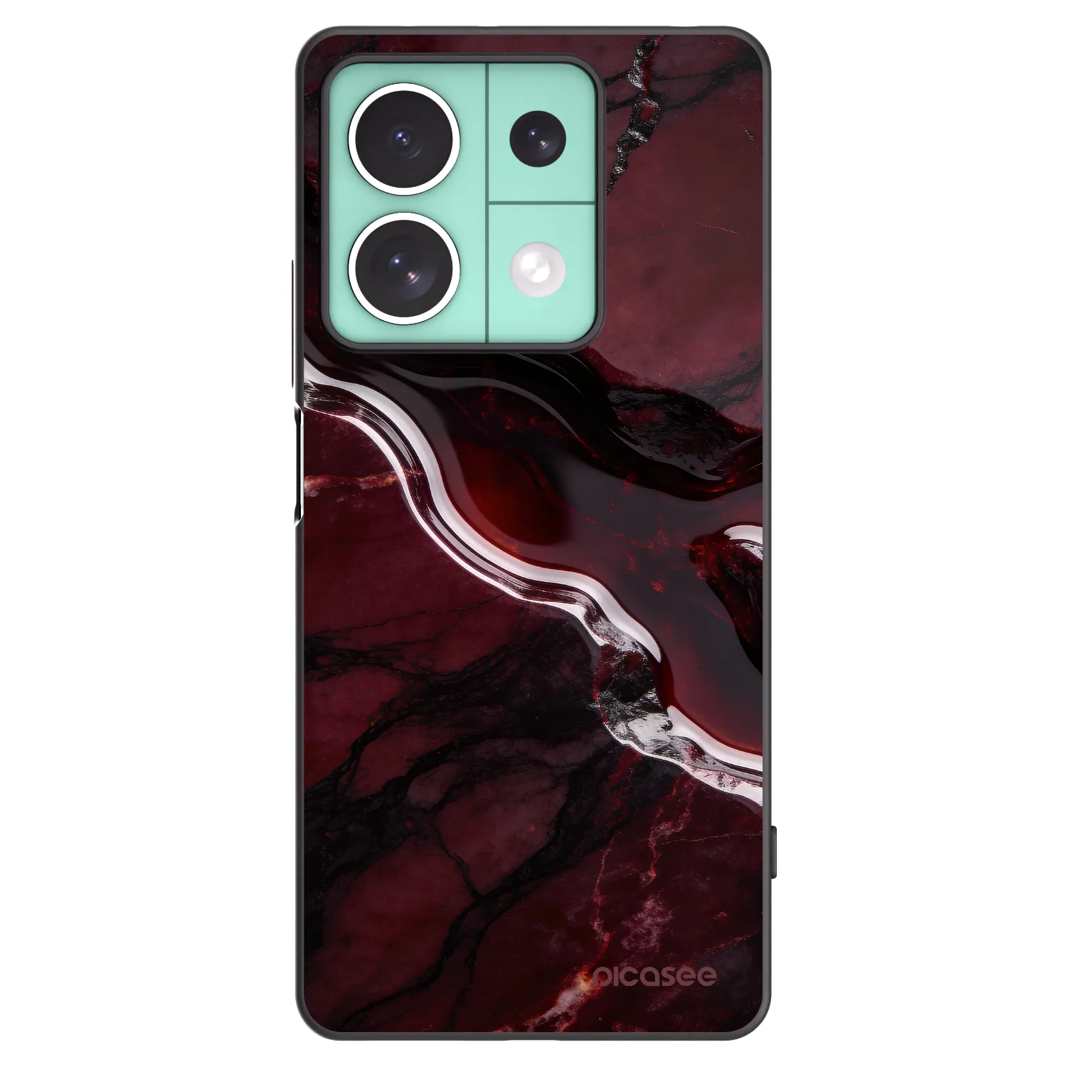 Picasee silikonowe czarne etui na Xiaomi Redmi Note 13 5G - Cherry stone