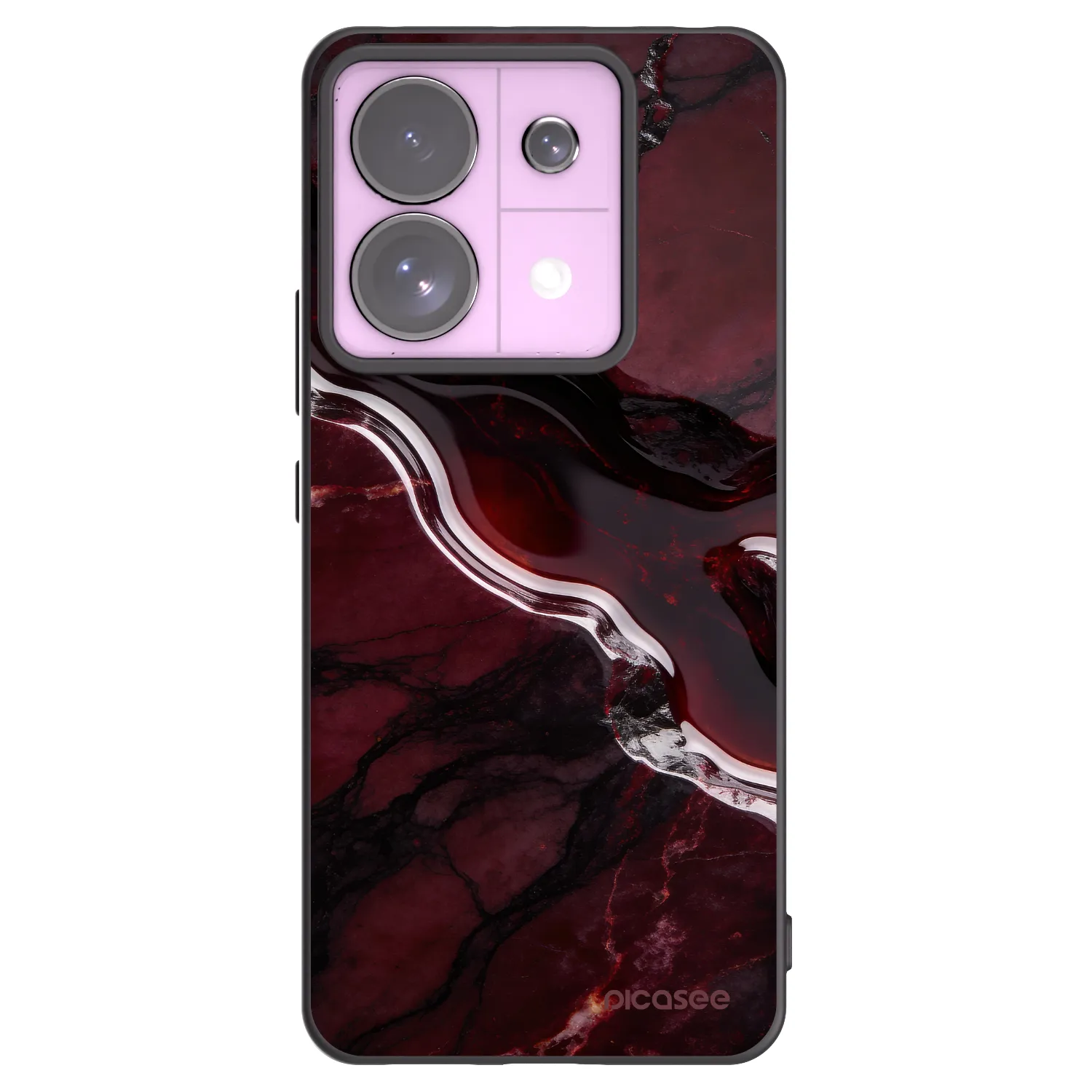 Picasee silikonowe czarne etui na Xiaomi Redmi Note 13 Pro 5G - Cherry stone