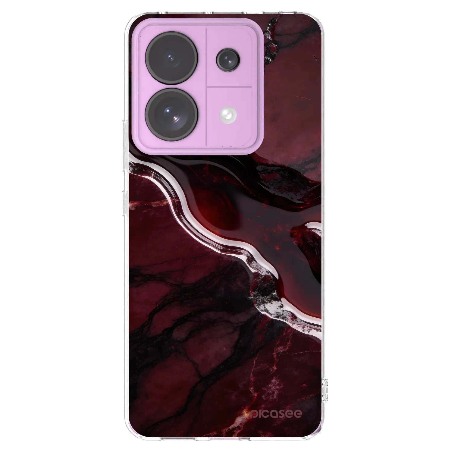 Picasee silikonowe przeźroczyste etui na Xiaomi Redmi Note 13 Pro 5G - Cherry stone