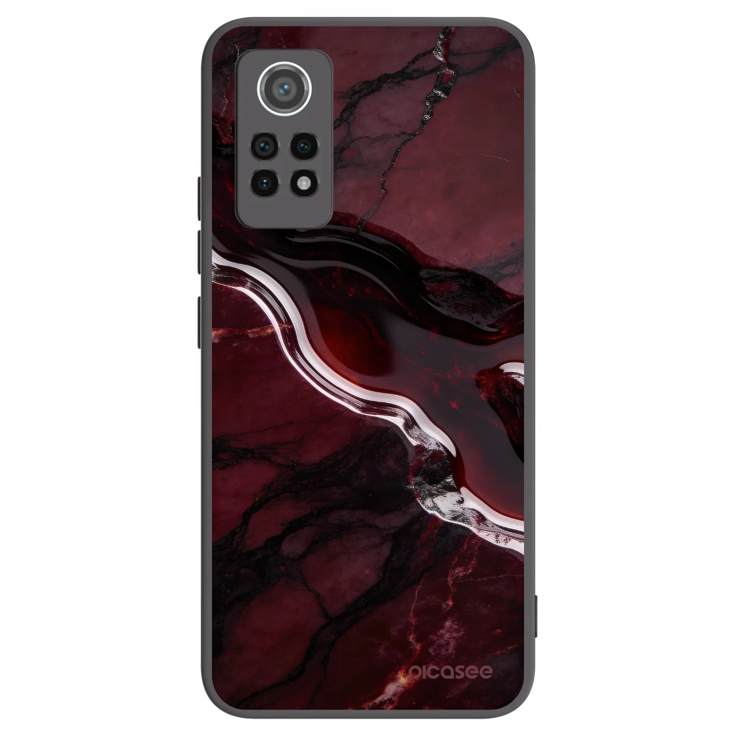 Picasee silikonowe czarne etui na Xiaomi Redmi Note 12 Pro 4G - Cherry stone