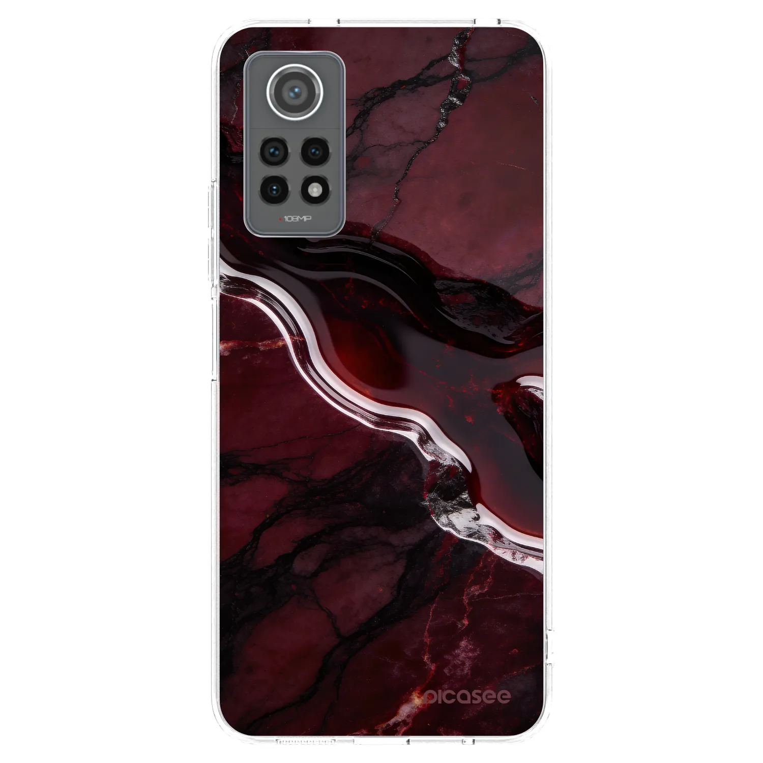 Picasee silikonowe przeźroczyste etui na Xiaomi Redmi Note 12 Pro 4G - Cherry stone