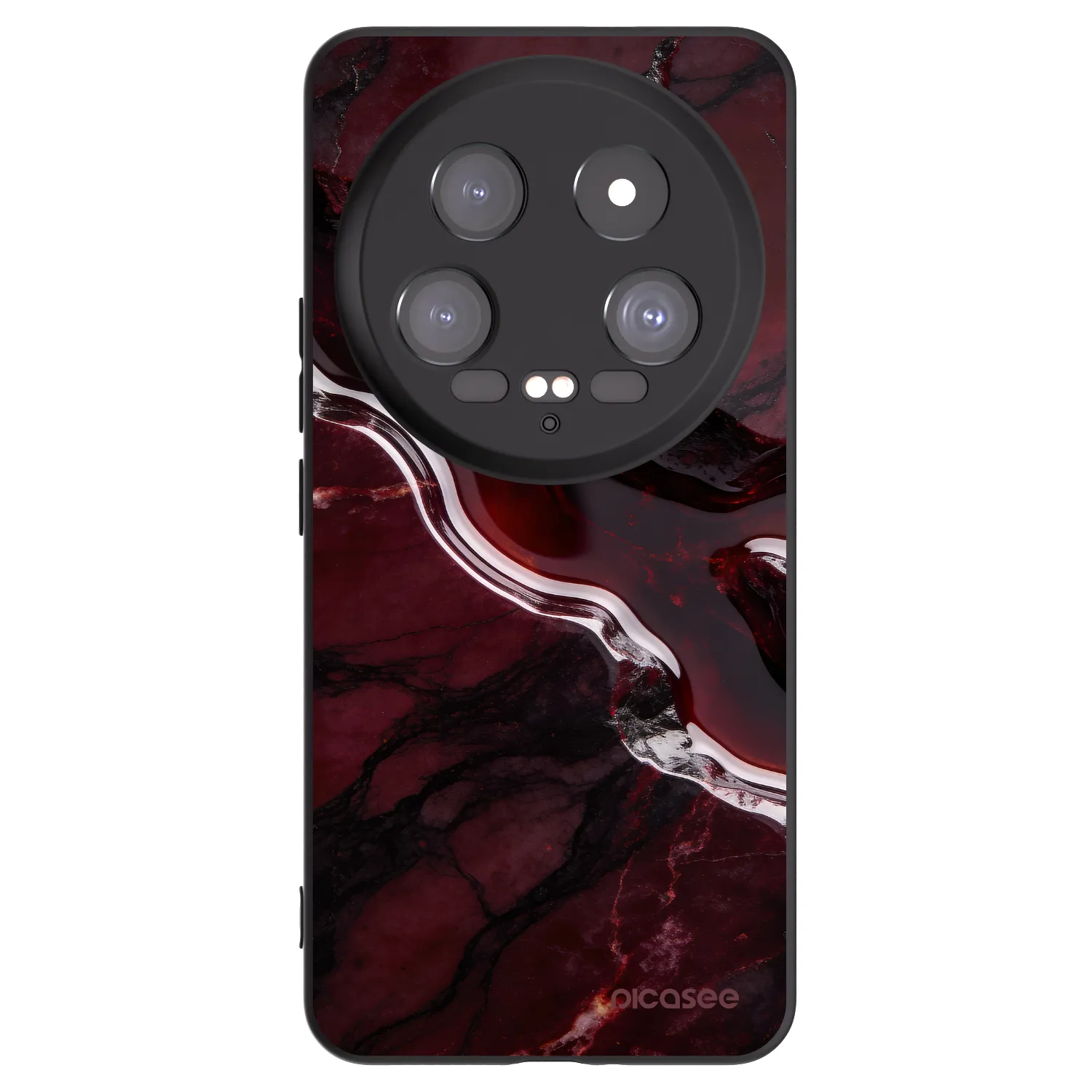 Picasee silikonowe czarne etui na Xiaomi 14 Ultra - Cherry stone