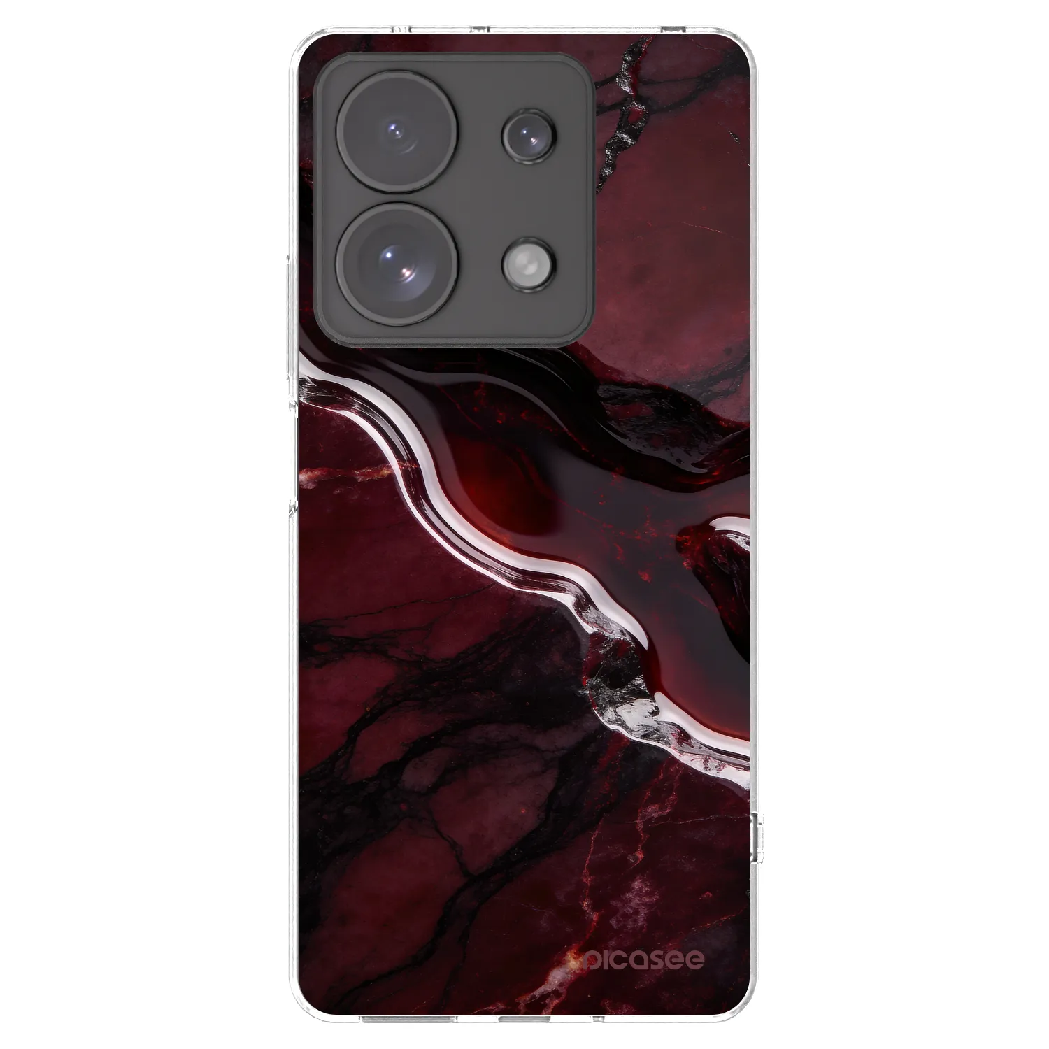Picasee silikonowe przeźroczyste etui na Xiaomi Redmi Note 13 Pro 4G - Cherry stone