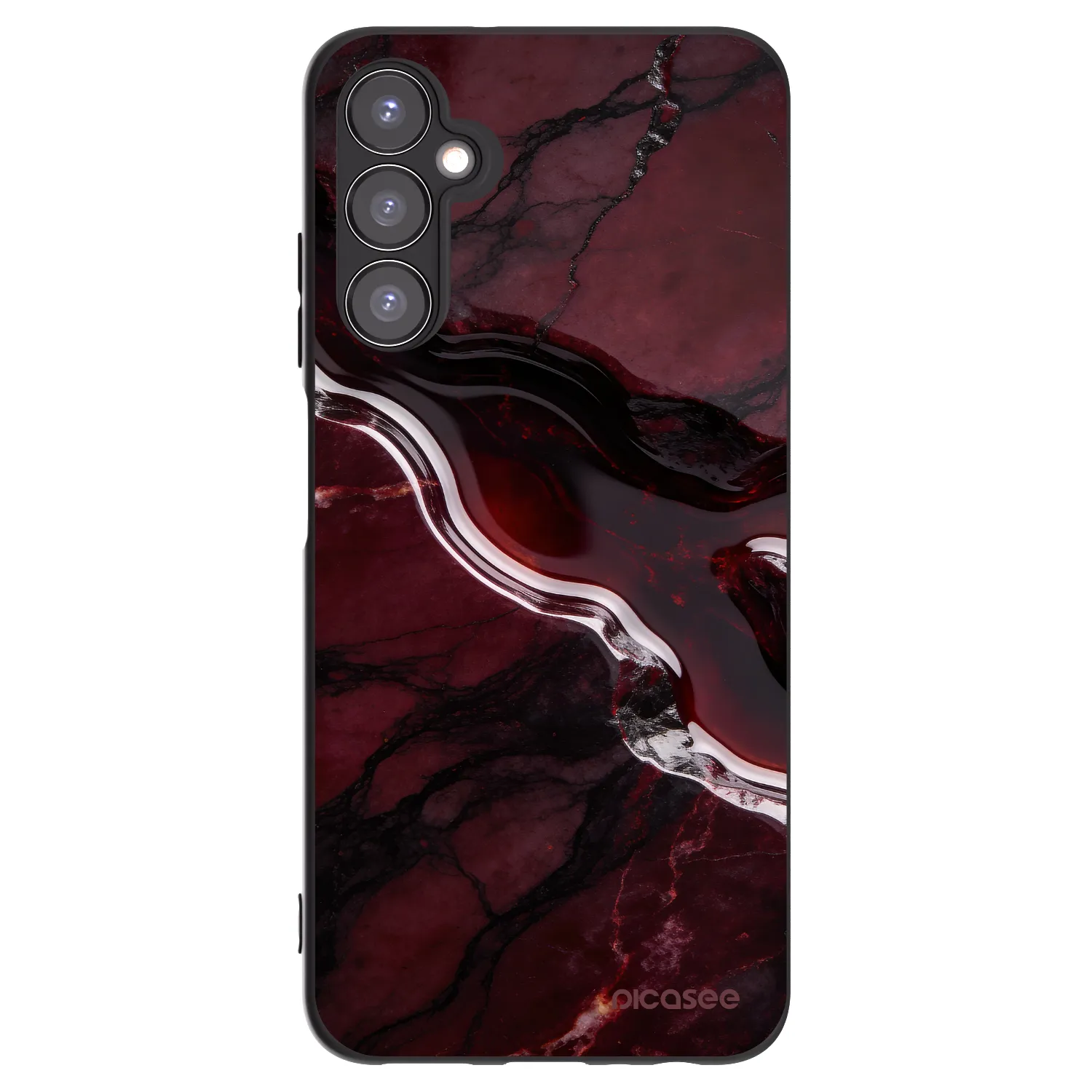 Picasee silikonowe czarne etui na Samsung Galaxy A05s A057G - Cherry stone