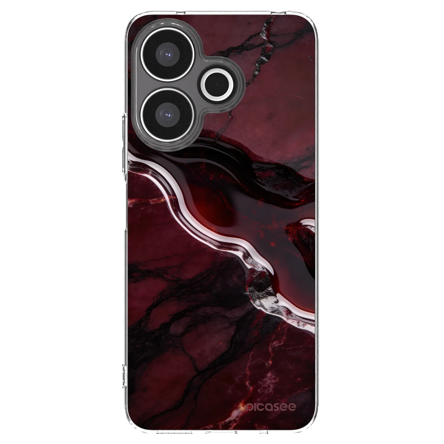 Picasee silikonowe przeźroczyste etui na Xiaomi Redmi 13 4G - Cherry stone