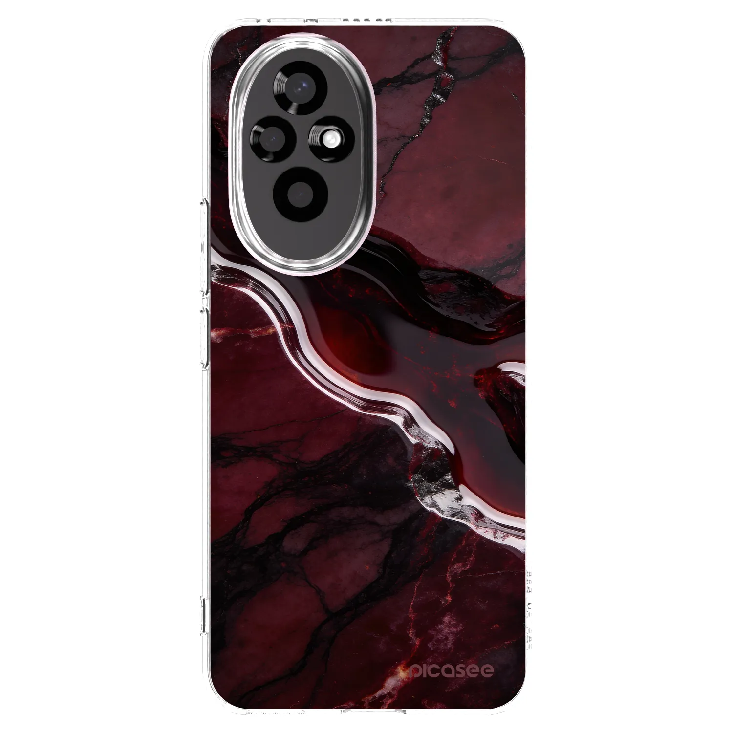 Picasee silikonowe przeźroczyste etui na Honor 200 5G - Cherry stone