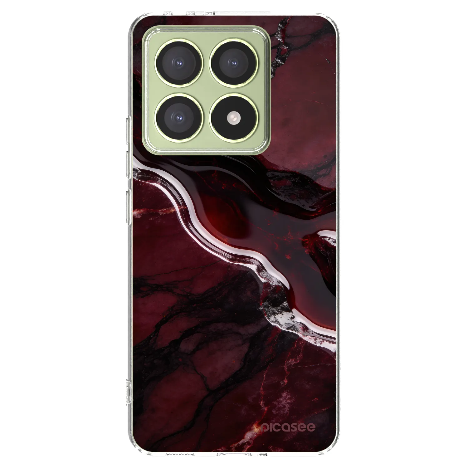 Picasee silikonowe przeźroczyste etui na Xiaomi 14T - Cherry stone