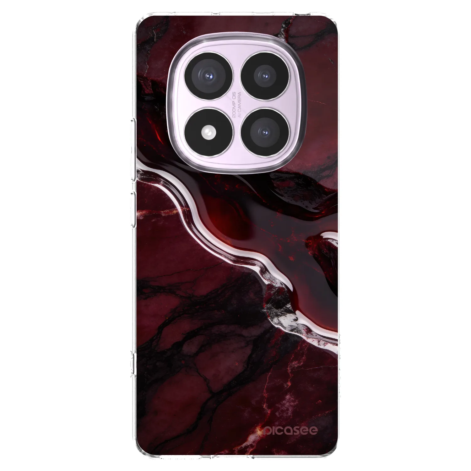 Picasee silikonowe przeźroczyste etui na Xiaomi Redmi Note 14 Pro 5G - Cherry stone