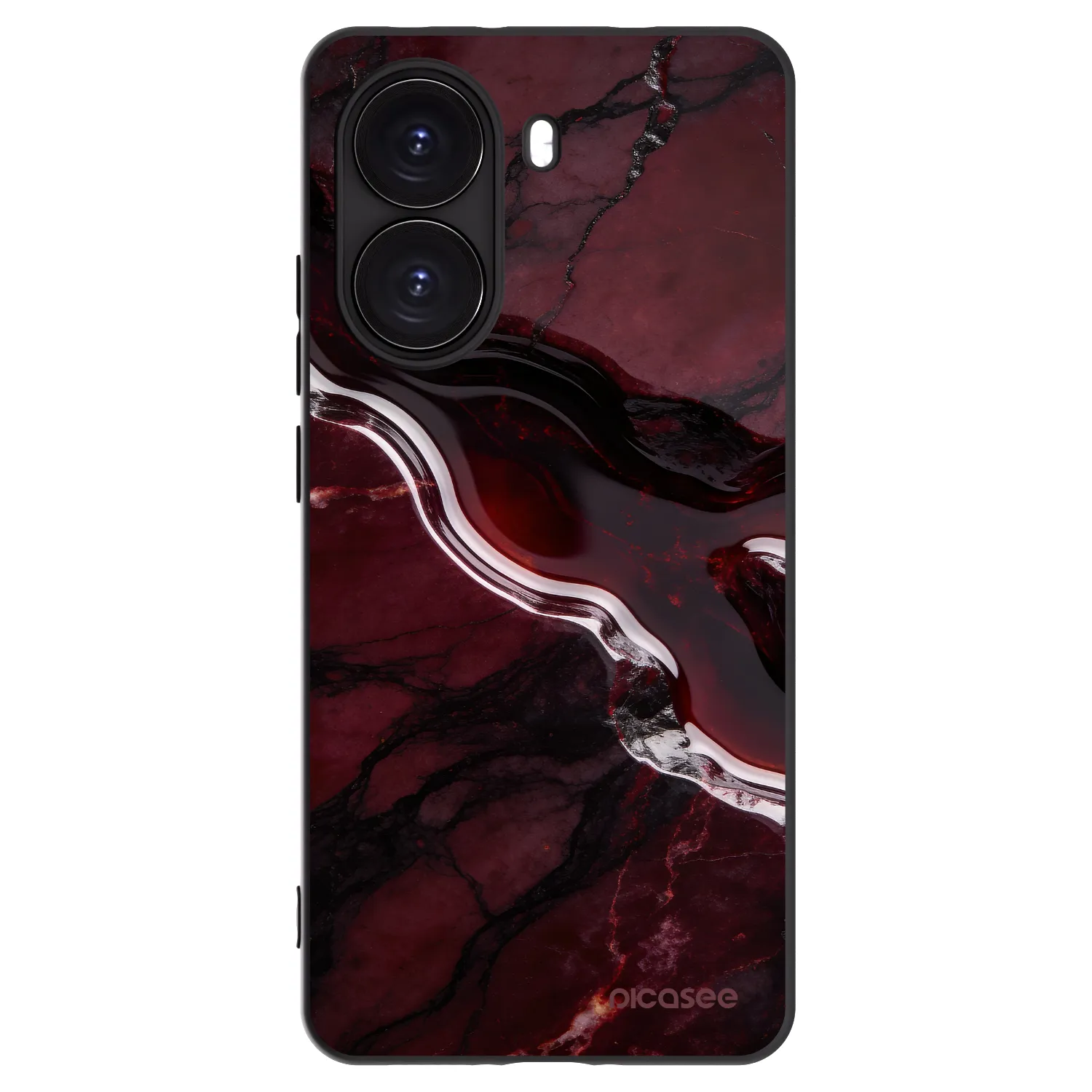 Picasee silikonowe czarne etui na Xiaomi Poco X7 Pro 5G - Cherry stone