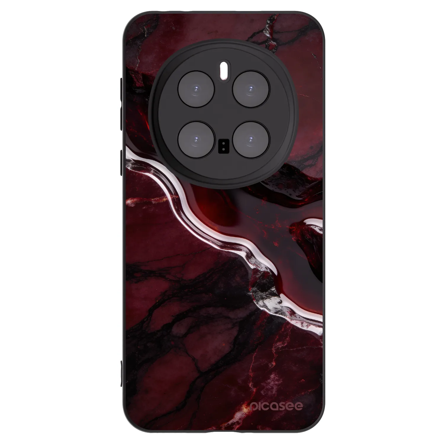 Picasee silikonowe czarne etui na Honor Magic7 Pro 5G - Cherry stone