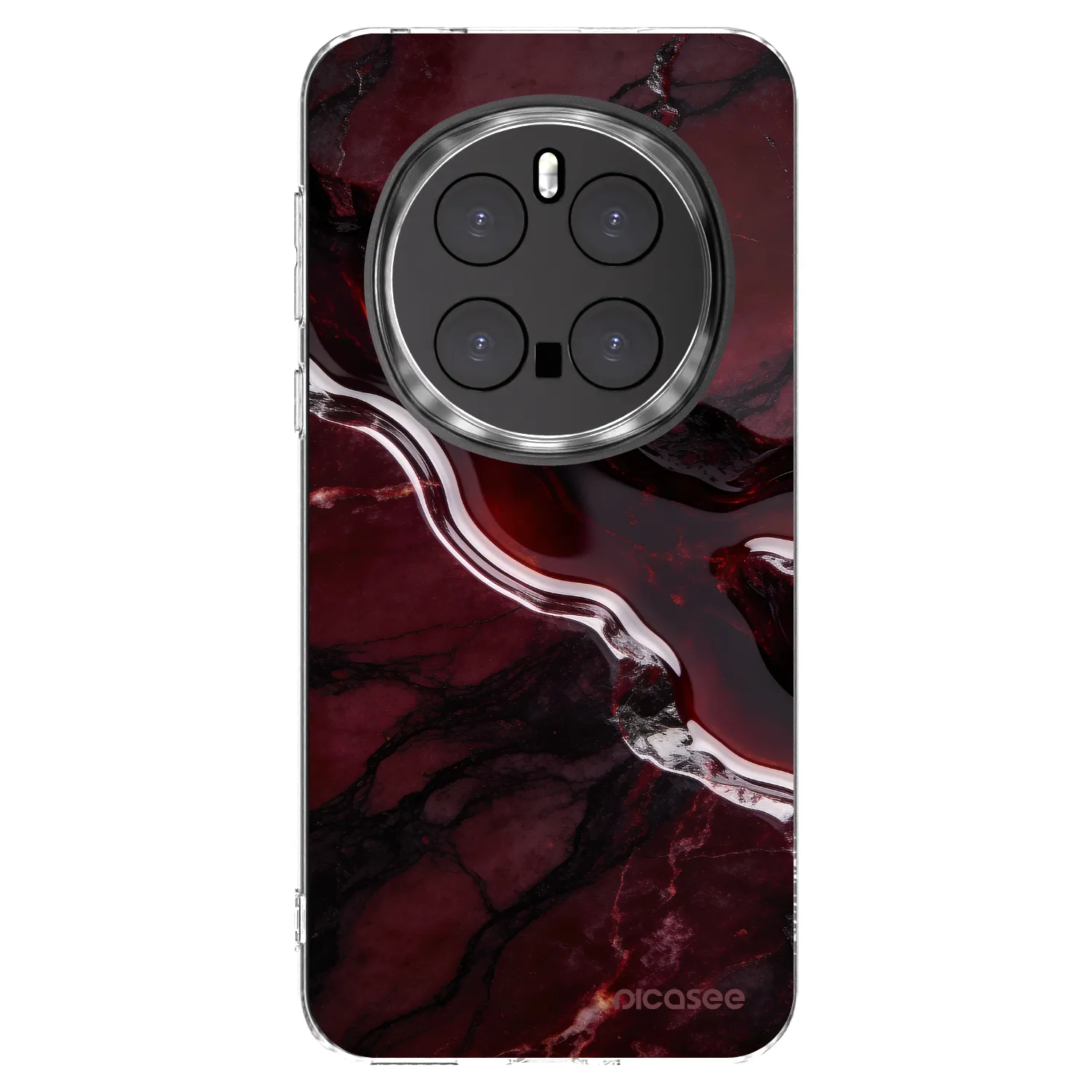 Picasee silikonowe przeźroczyste etui na Honor Magic7 Pro 5G - Cherry stone