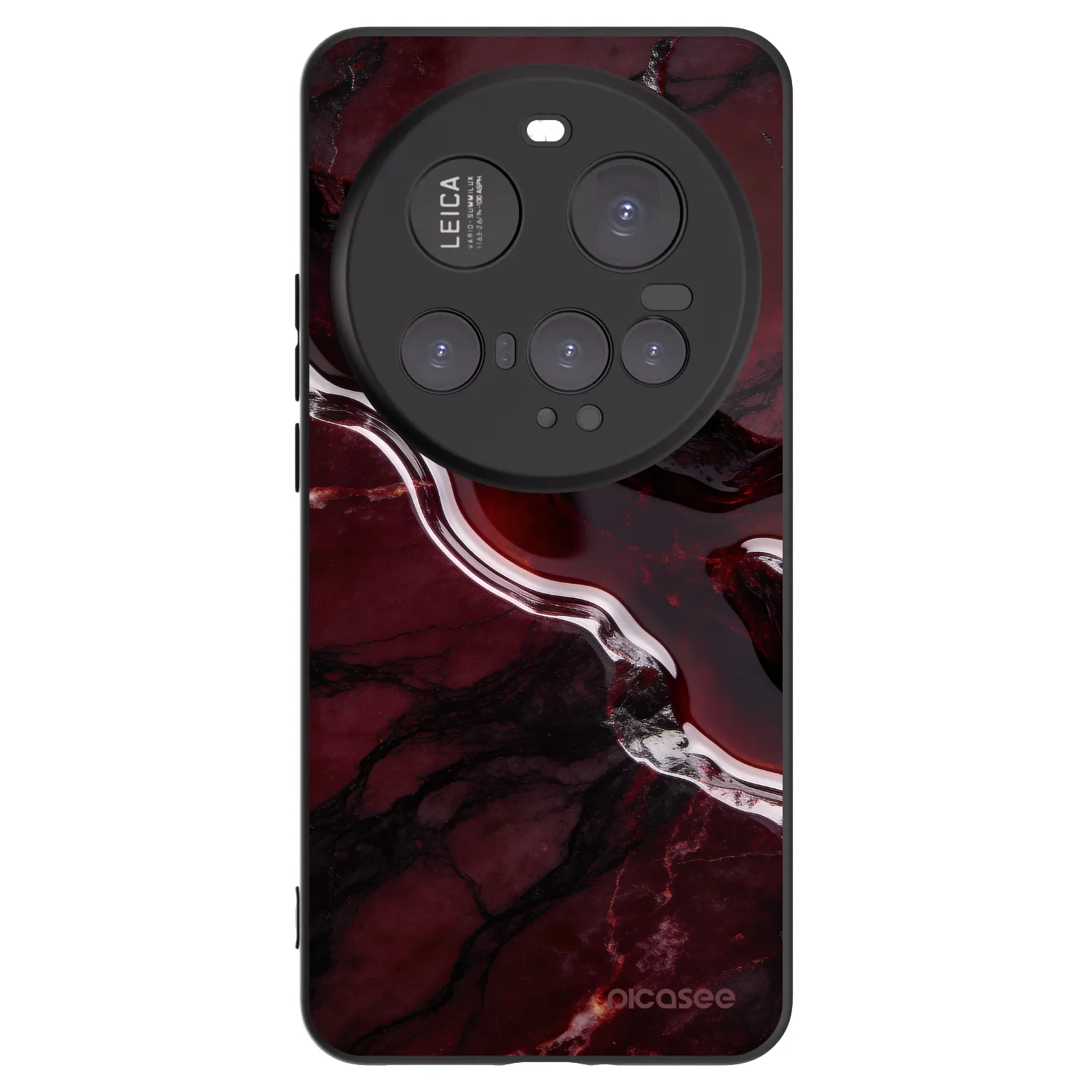 Picasee silikonowe czarne etui na Xiaomi 15 Ultra - Cherry stone