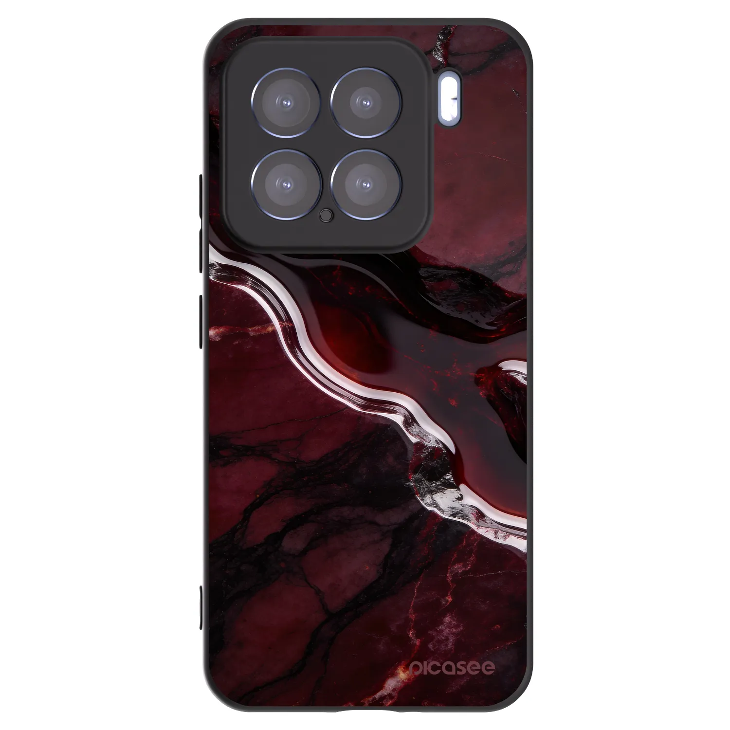Picasee silikonowe czarne etui na Xiaomi 15 - Cherry stone