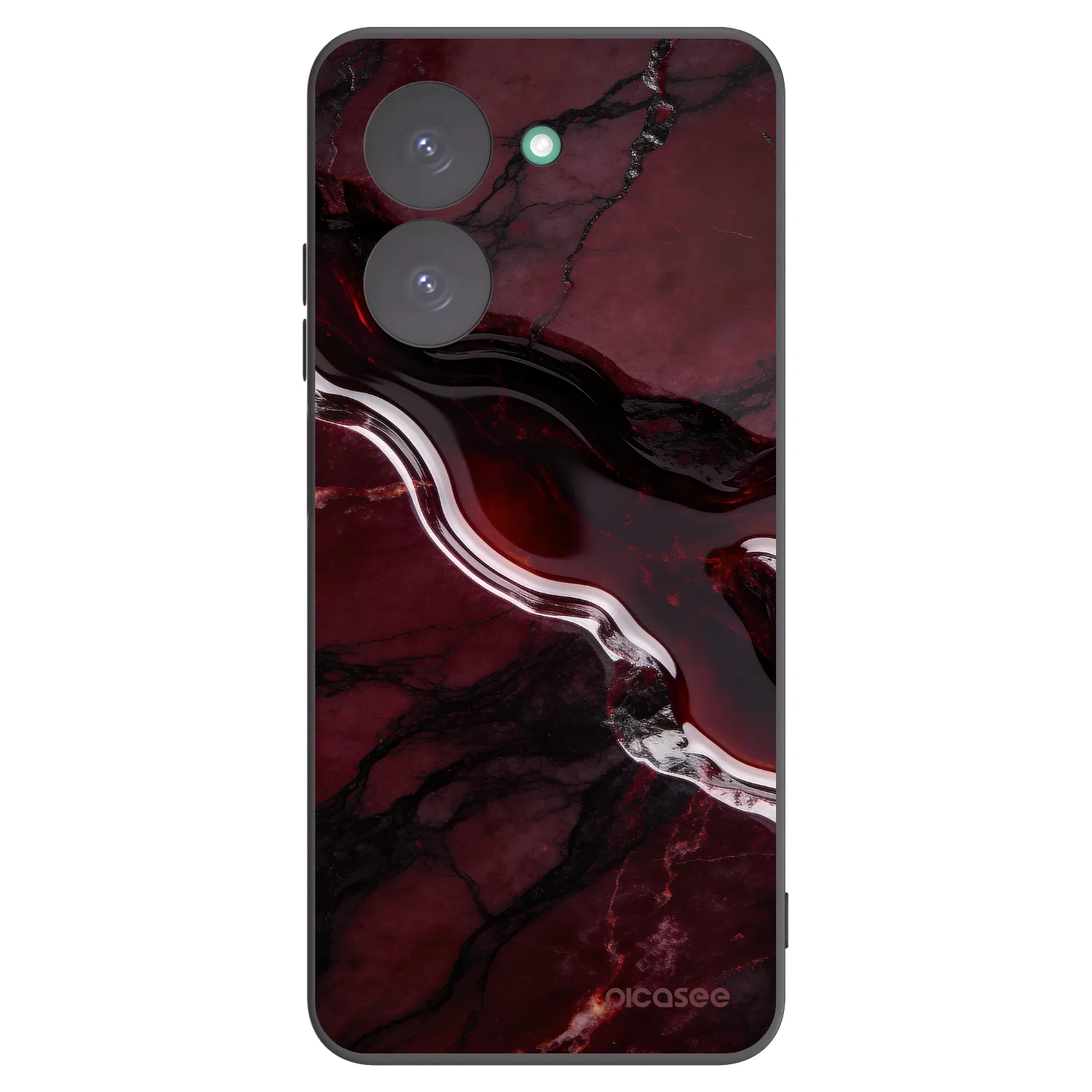 Picasee silikonowe czarne etui na Xiaomi Redmi A5 - Cherry stone