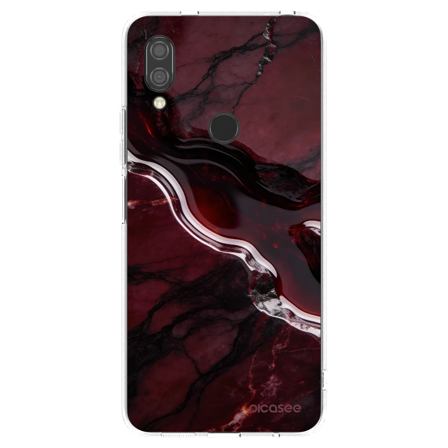 Picasee silikonowe przeźroczyste etui na Xiaomi Redmi 7 - Cherry stone