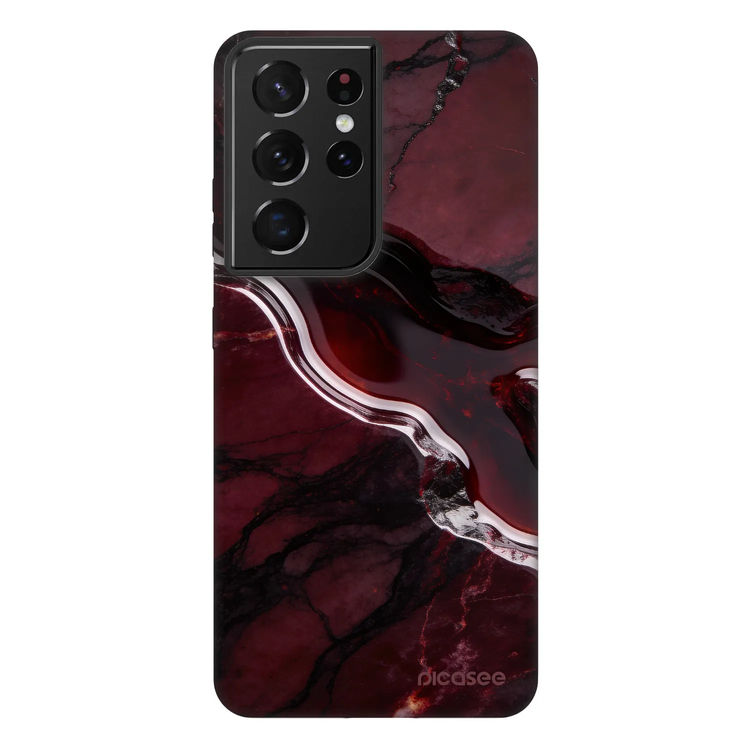 Picasee Fashion Case na Samsung Galaxy S21 Ultra 5G G998B - Cherry stone