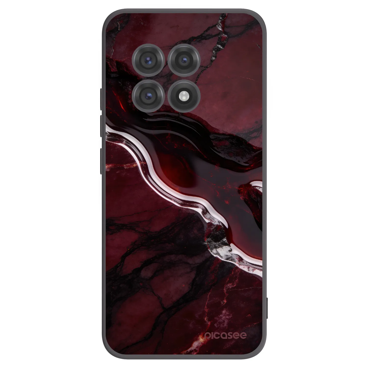 Picasee silikonowe czarne etui na OnePlus 13R 5G - Cherry stone