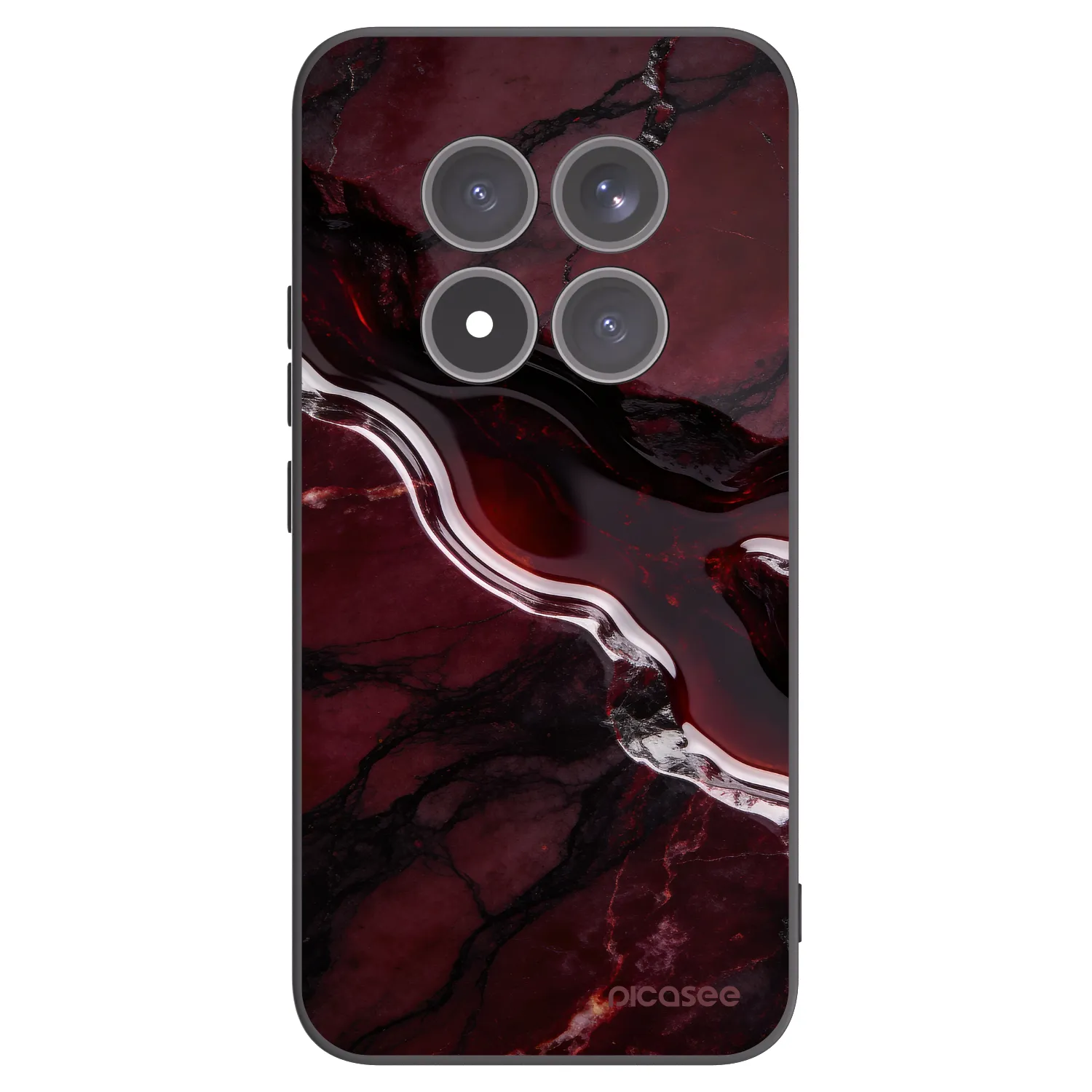 Picasee silikonowe czarne etui na Xiaomi Redmi Note 15 Pro+ - Cherry stone