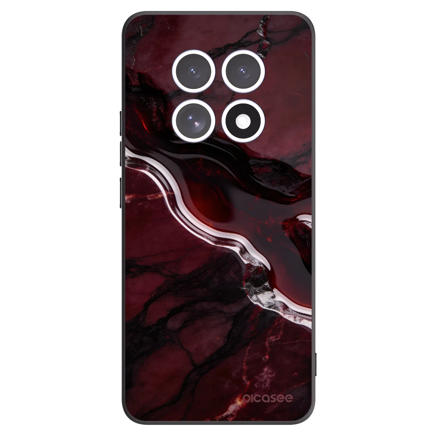Picasee silikonowe czarne etui na Xiaomi Redmi Note 15 4G - Cherry stone