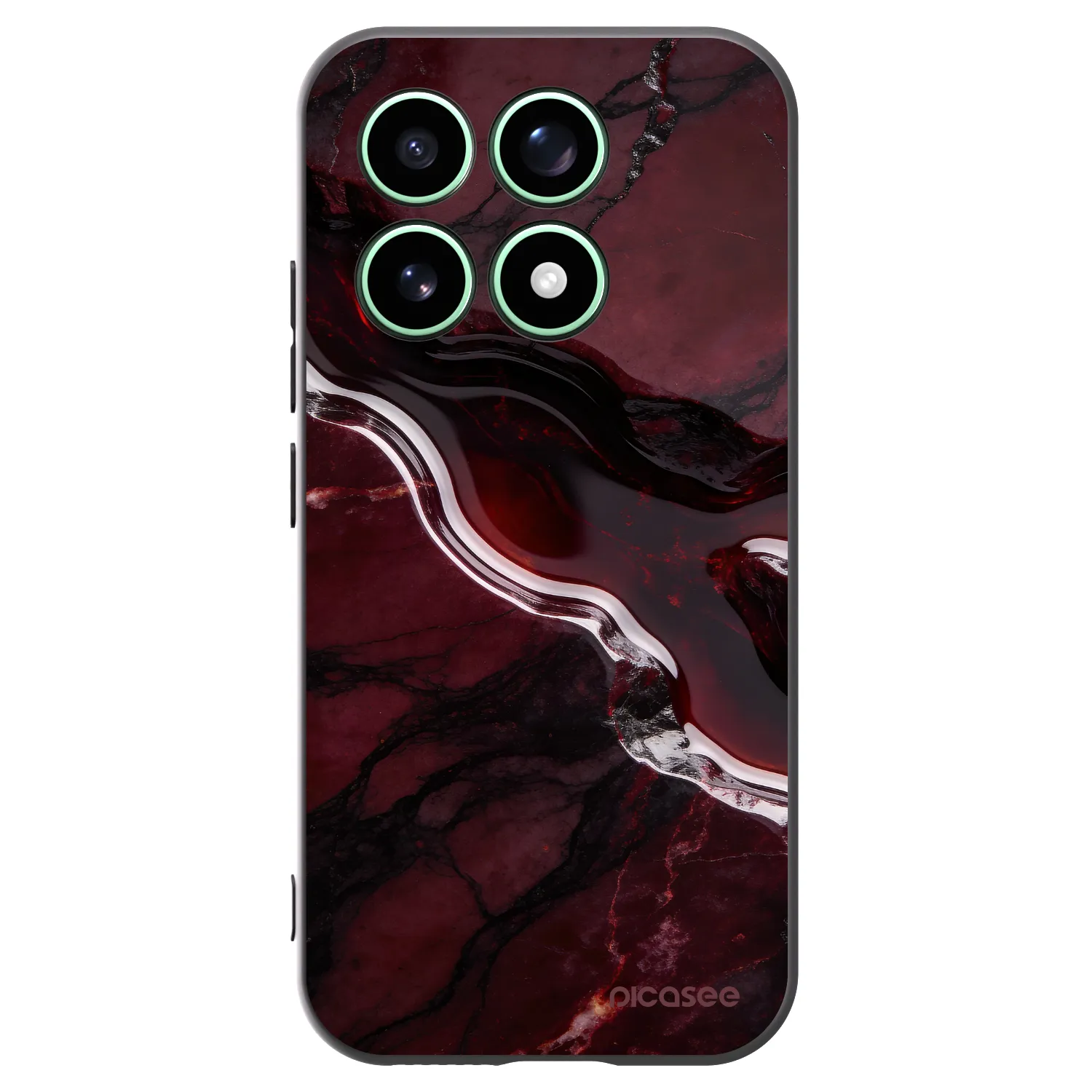 Picasee silikonowe czarne etui na Xiaomi 17 - Cherry stone