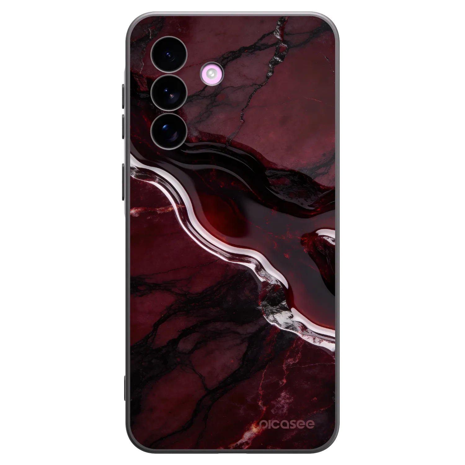 Picasee silikonowe czarne etui na Samsung Galaxy A57 5G - Cherry stone