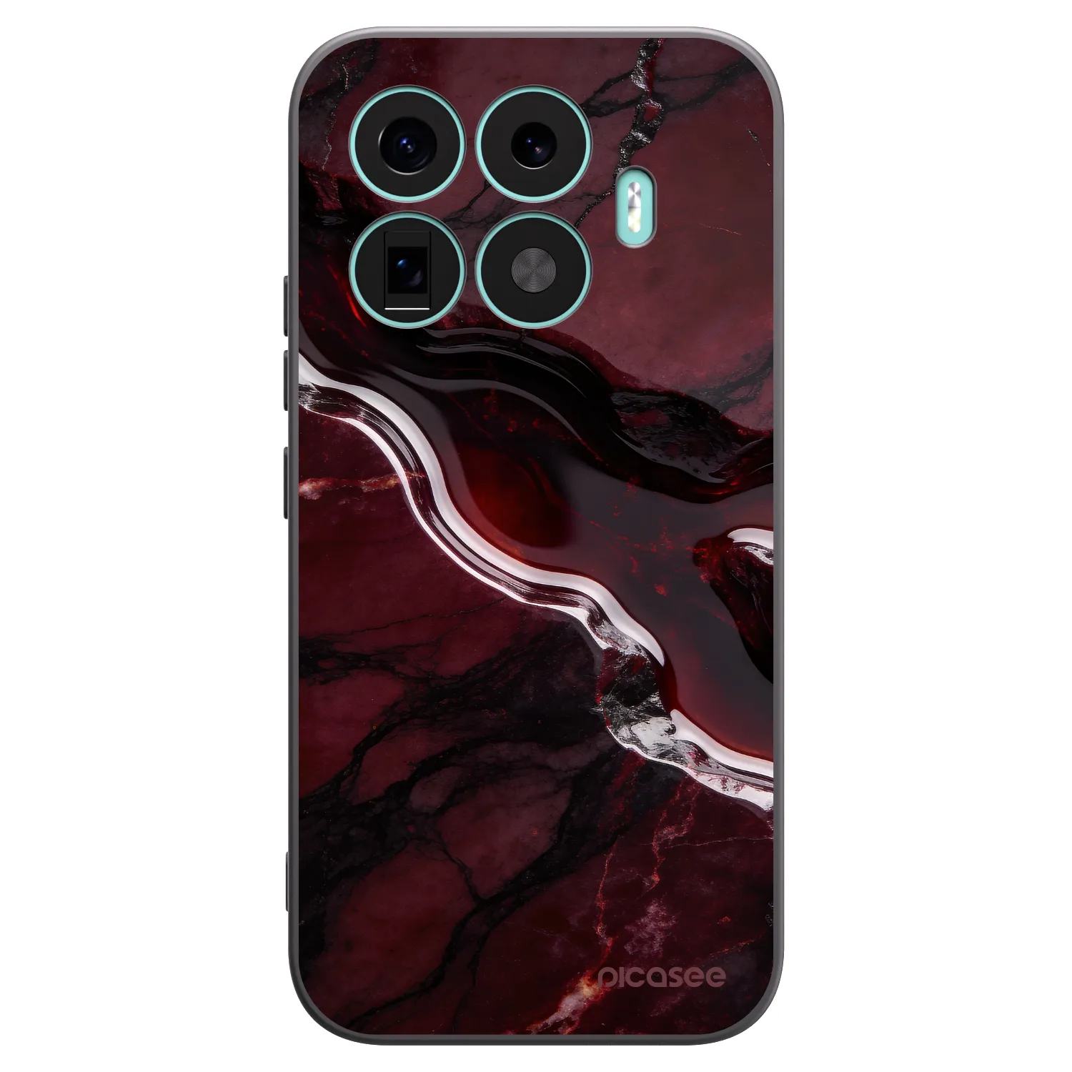 Picasee silikonowe czarne etui na Xiaomi 17T - Cherry stone