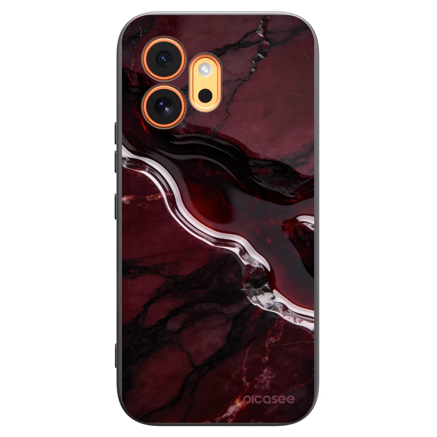 Picasee silikonowe czarne etui na Honor 600 - Cherry stone