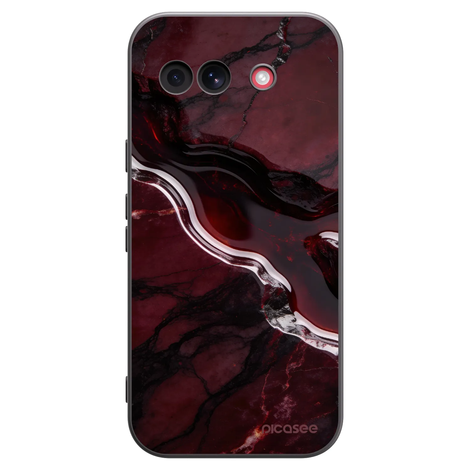 Picasee silikonowe czarne etui na Google Pixel 10a - Cherry stone