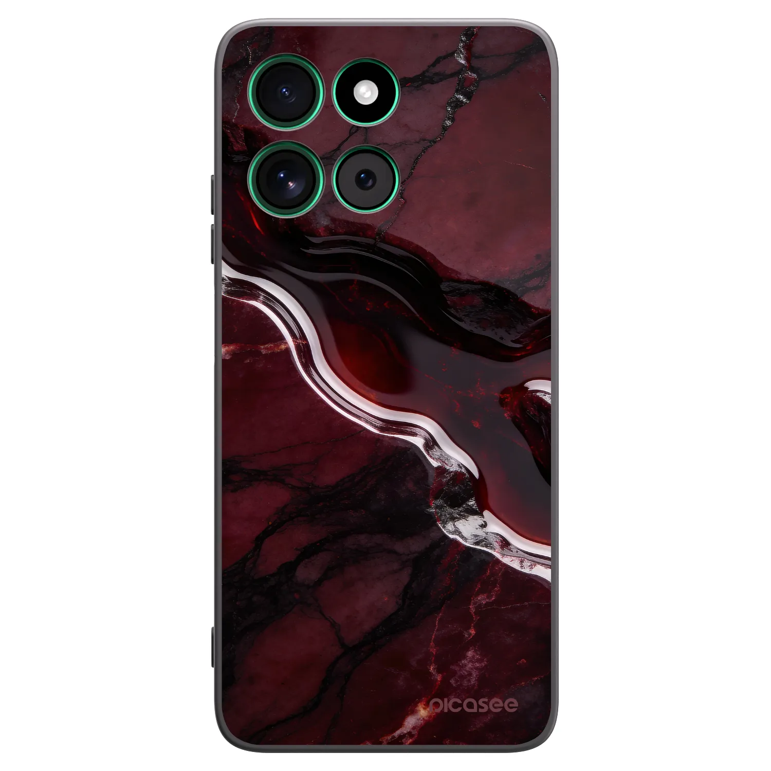 Picasee silikonowe czarne etui na Motorola Moto G57 Power - Cherry stone