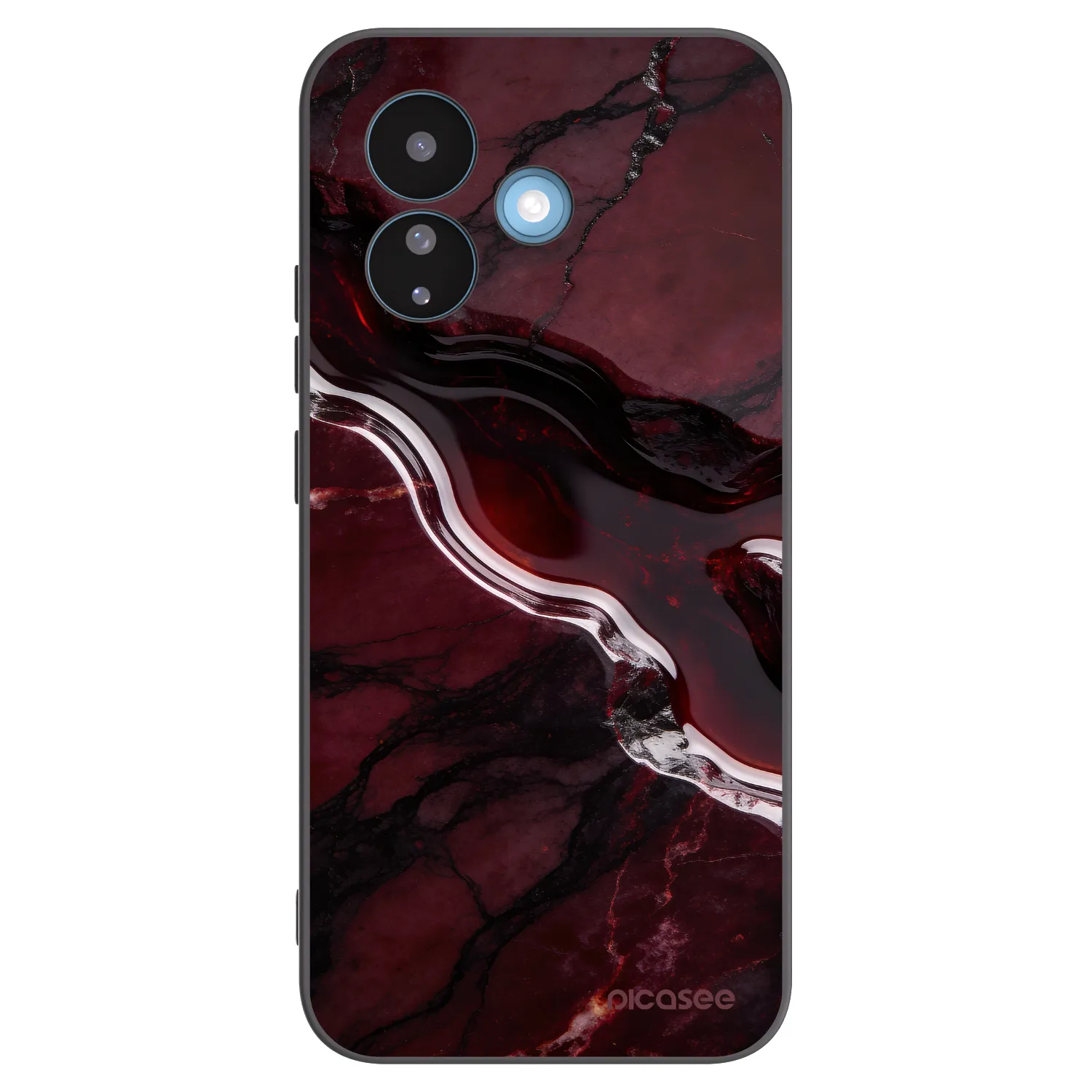 Picasee silikonowe czarne etui na Xiaomi Redmi Note 17 Pro 5G - Cherry stone