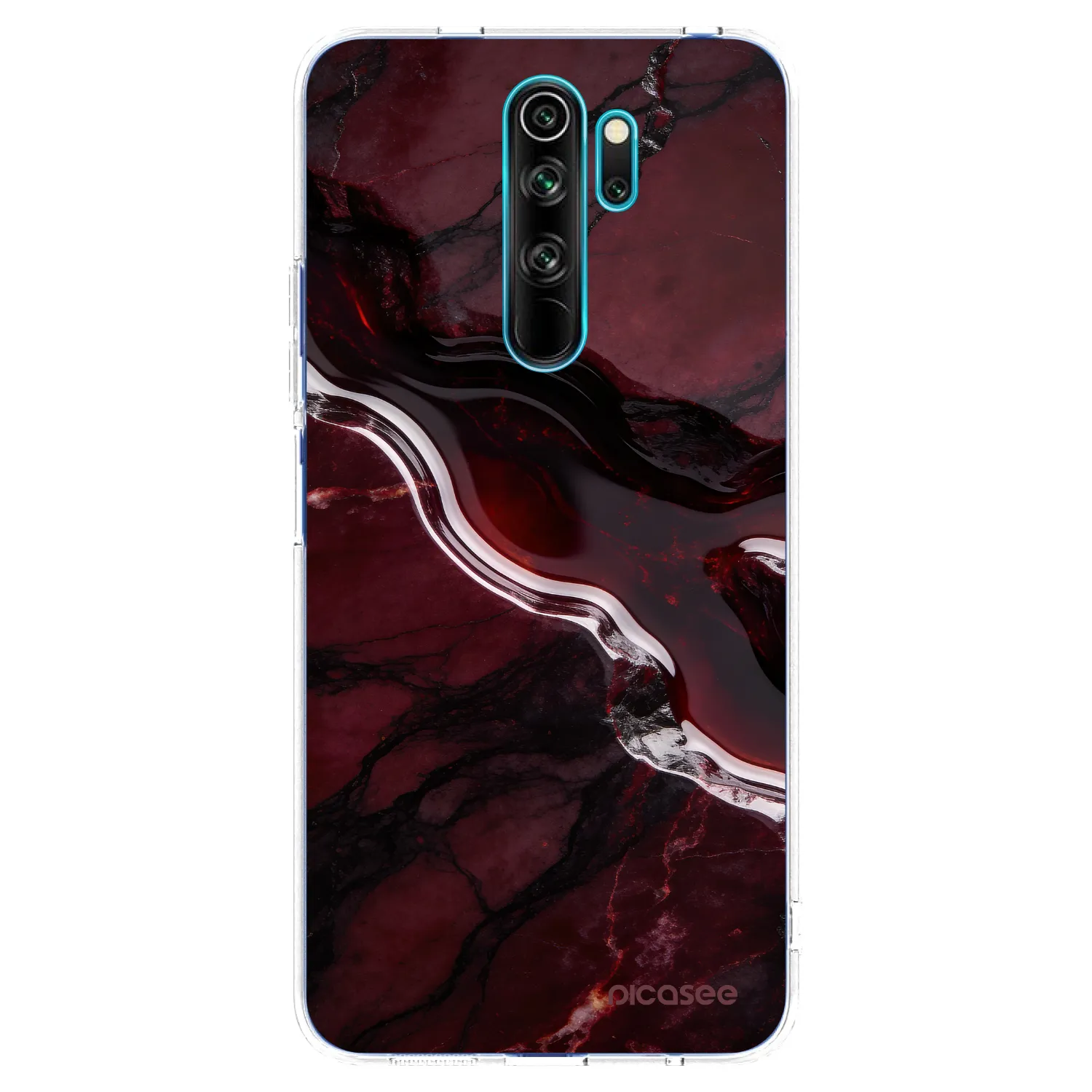 Picasee silikonowe przeźroczyste etui na Xiaomi Redmi Note 8 Pro - Cherry stone