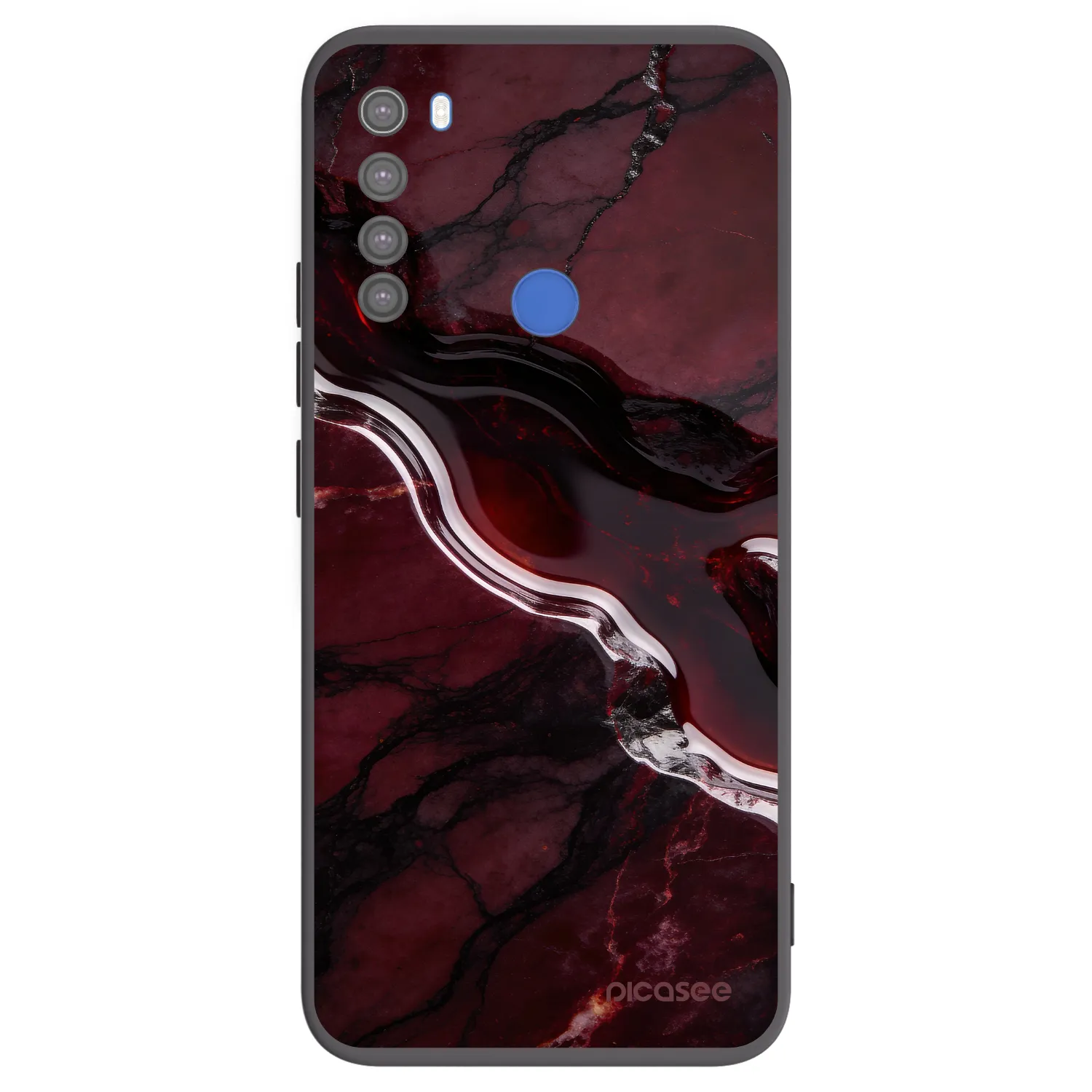 Picasee silikonowe czarne etui na Xiaomi Redmi Note 8T - Cherry stone