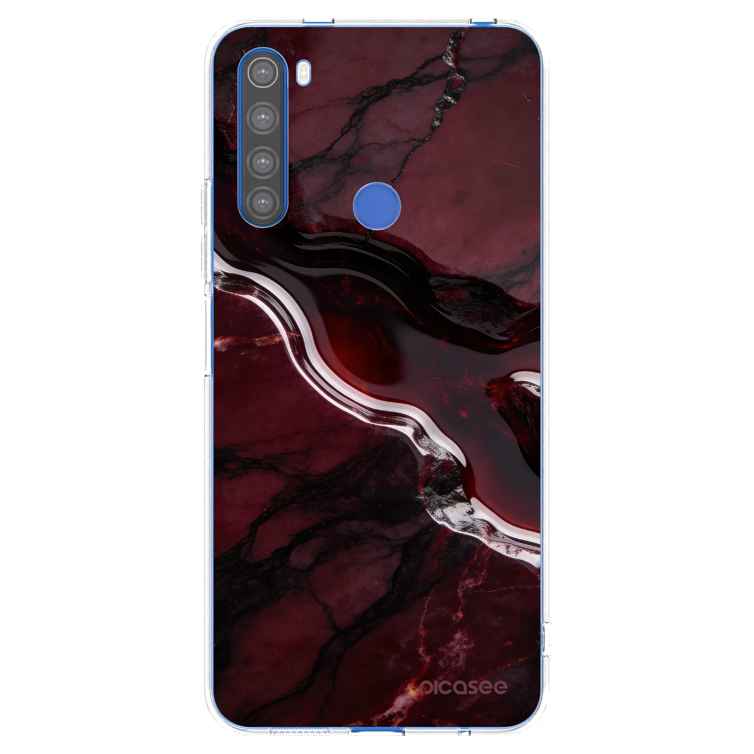 Picasee silikonowe przeźroczyste etui na Xiaomi Redmi Note 8T - Cherry stone