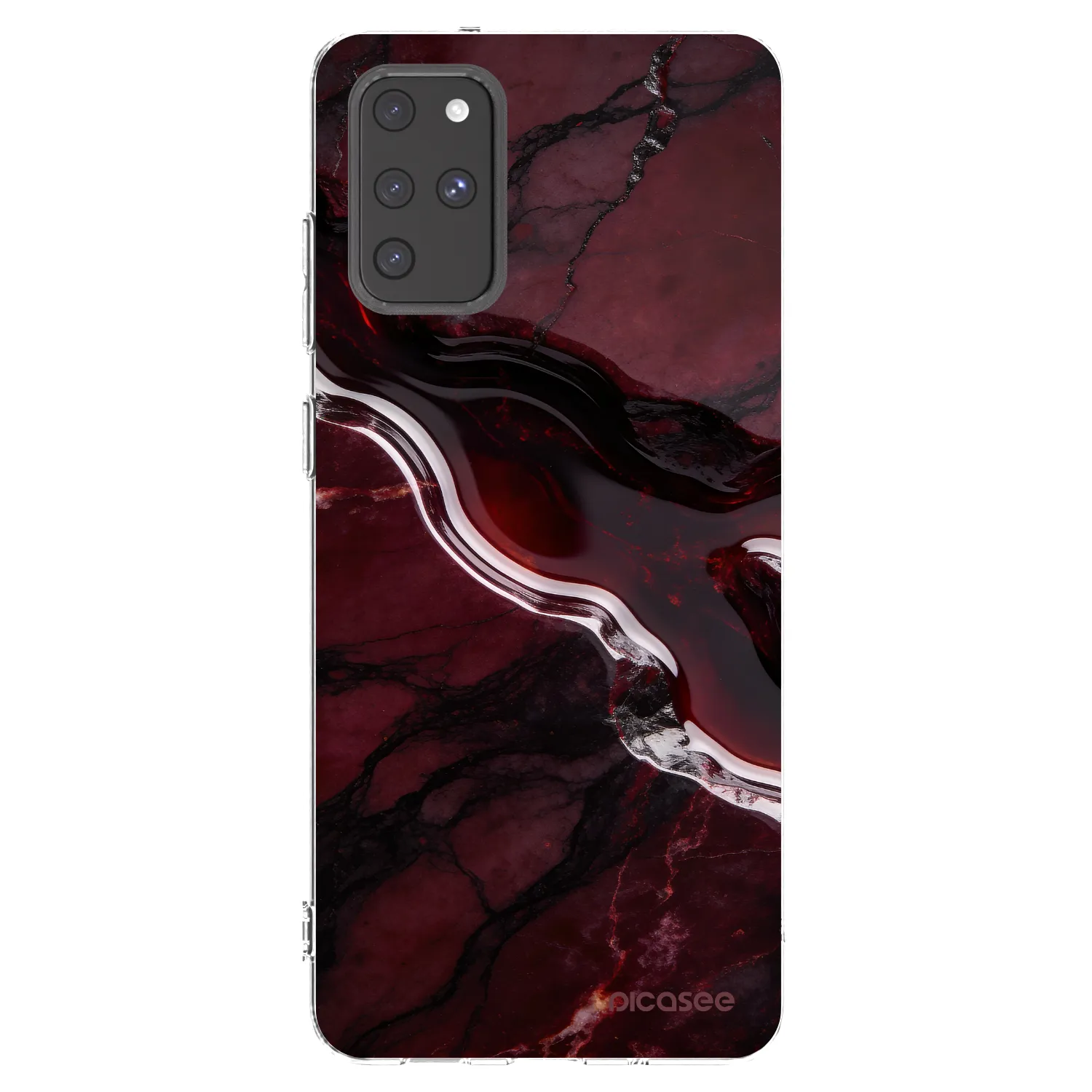 Picasee silikonowe przeźroczyste etui na Samsung Galaxy S20+ G985F - Cherry stone