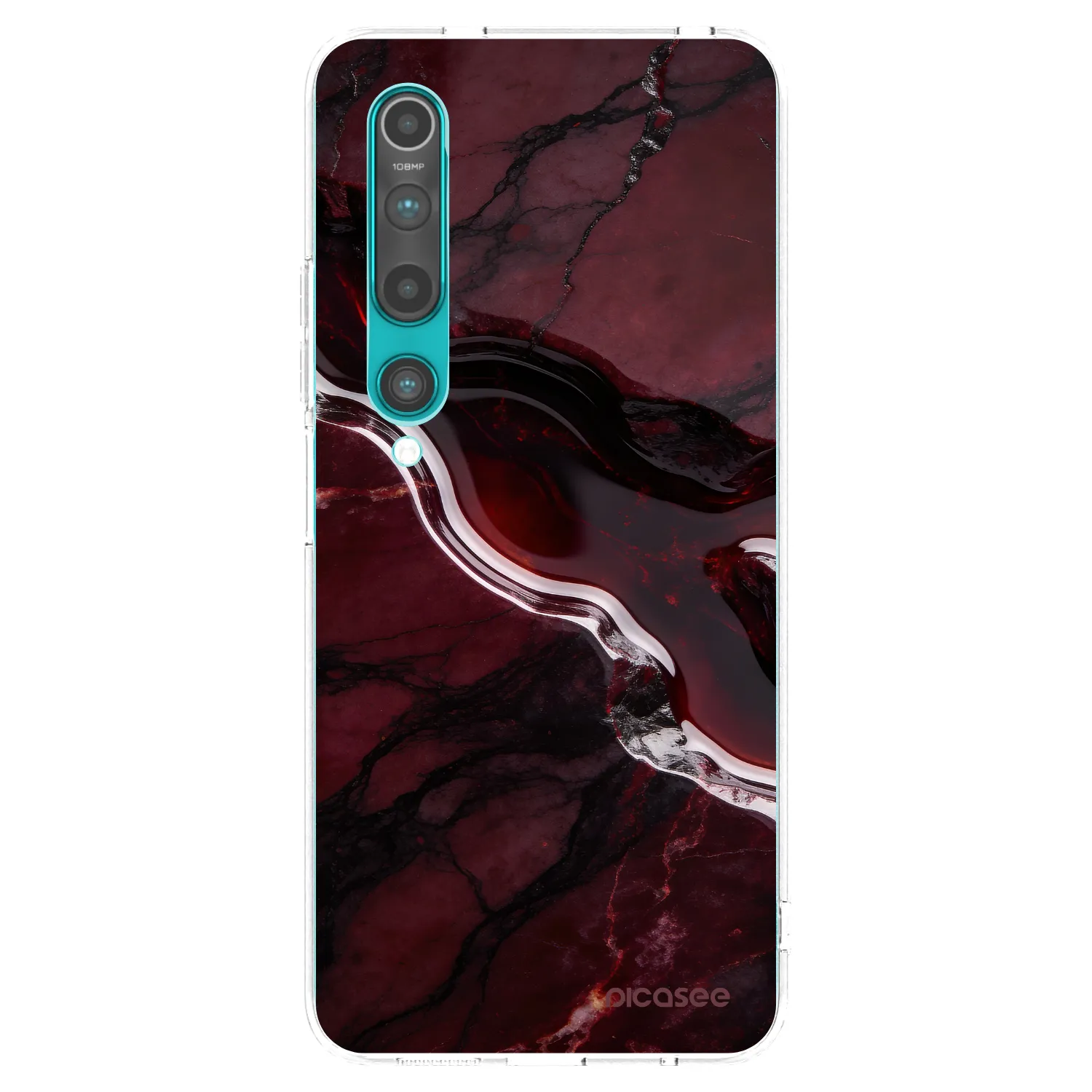 Picasee silikonowe przeźroczyste etui na Xiaomi Mi 10 - Cherry stone