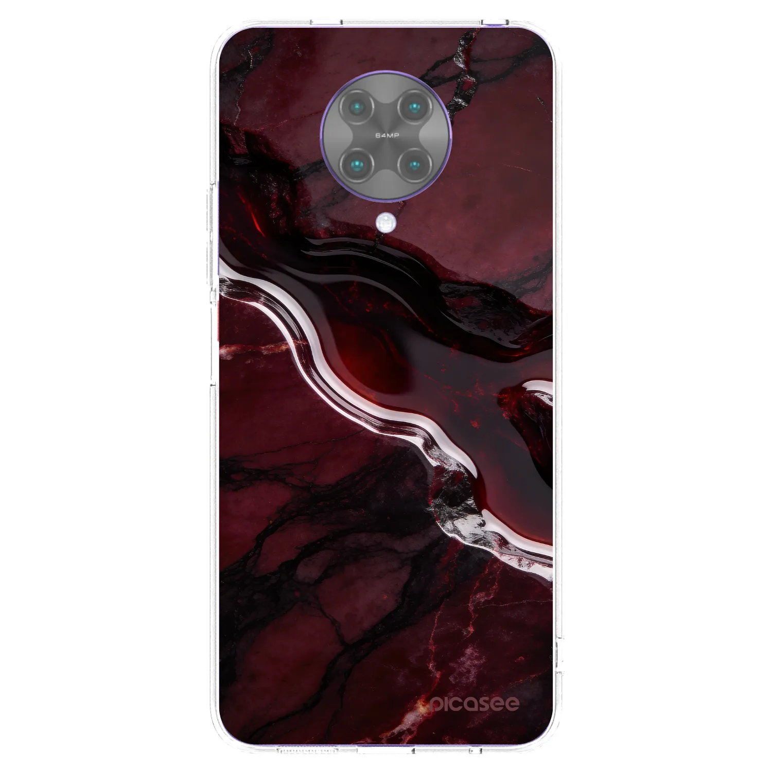 Picasee silikonowe przeźroczyste etui na Xiaomi Poco F2 Pro - Cherry stone